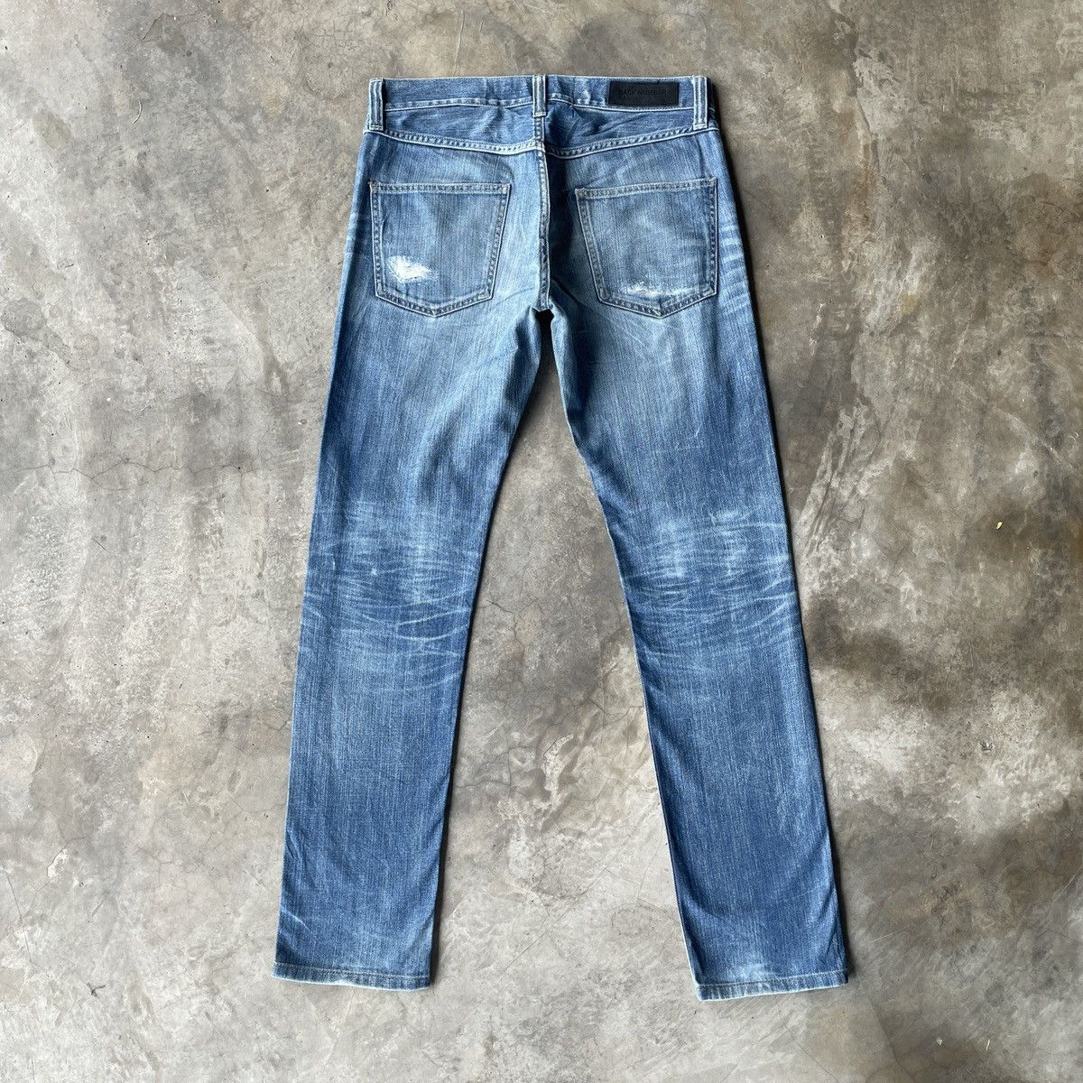 Japanese Brand × Jean Vintage Back Number Faded Distressed Denim Jeans Pants W31 Size US 31 - 13 Thumbnail