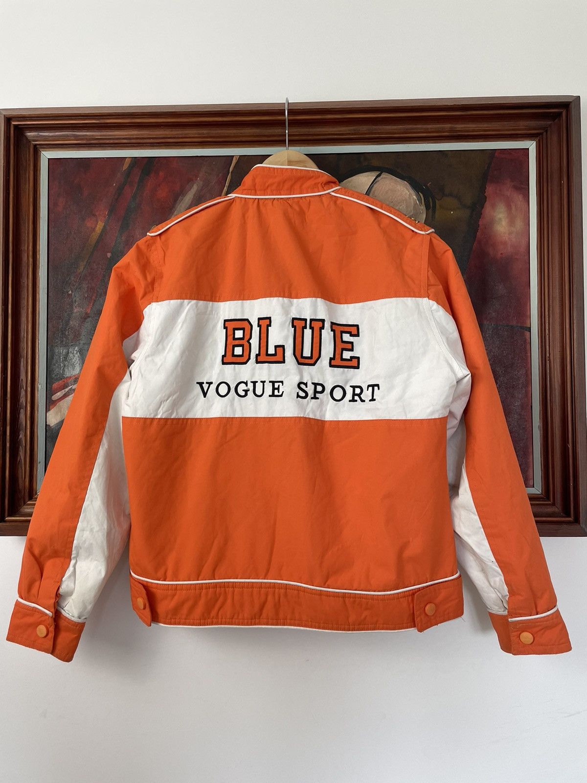 Vintage Vogue Sport Orange Racing Jacket Vintage Formula Uno F1 Y2k Size S / US 4 / IT 40 - 4 Thumbnail