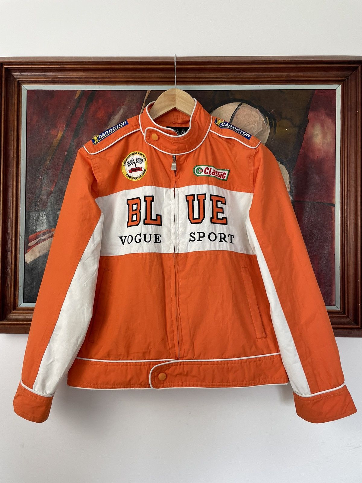 image of Vogue Sport Orange Racing Jacket Vintage Formula Uno F1 Y2K, Women's (Size Small)