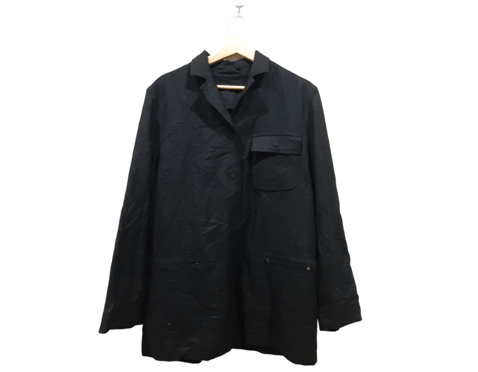 Aigner Aigner Black Lifestyle Snap ButtonJacket Size L / US 10 / IT 46 - 1 Thumbnail
