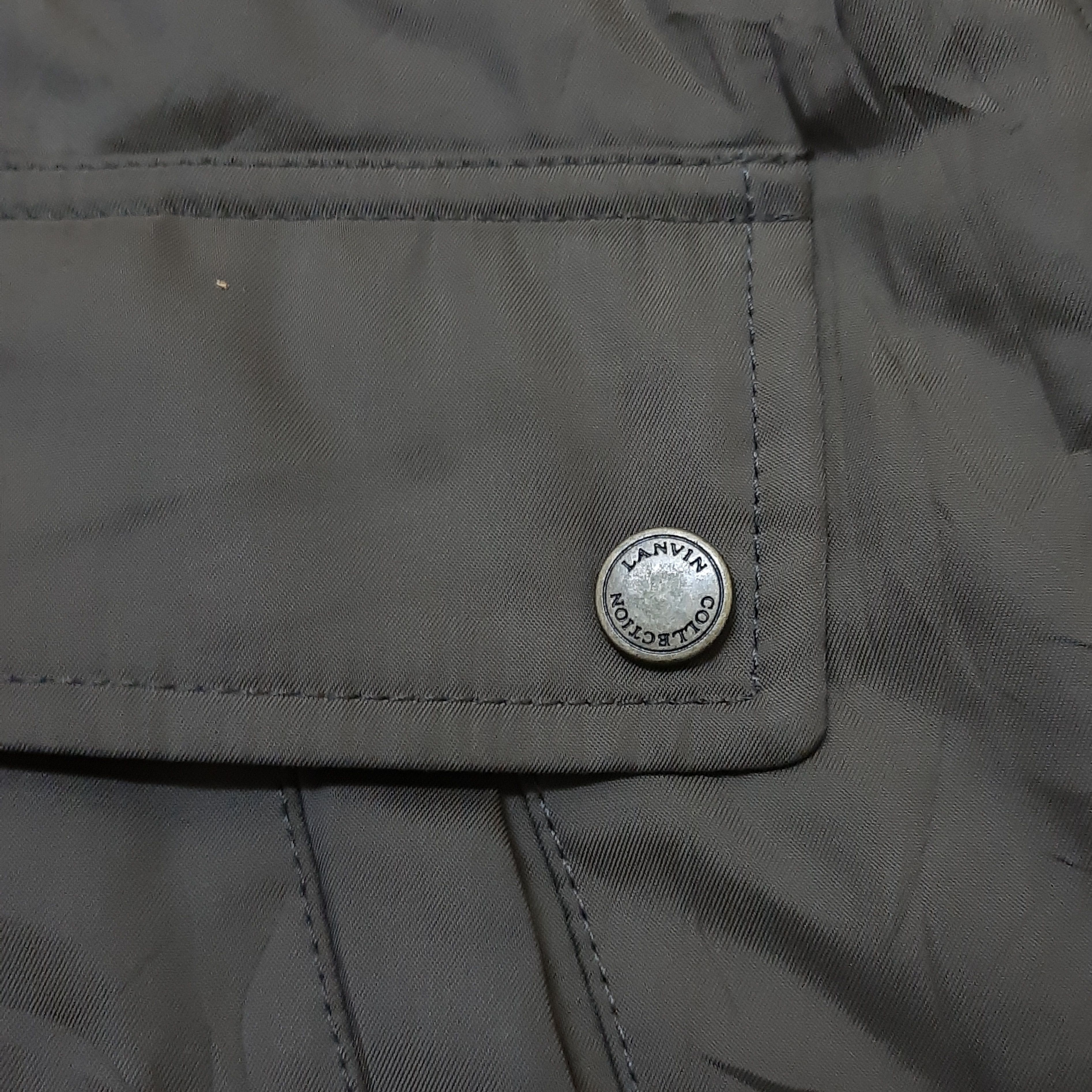 Designer × Lanvin ✈💥 True Vintage Lanvin Collection Zipper Down Jacket Hoodie Size US L / EU 52-54 / 3 - 4 Thumbnail