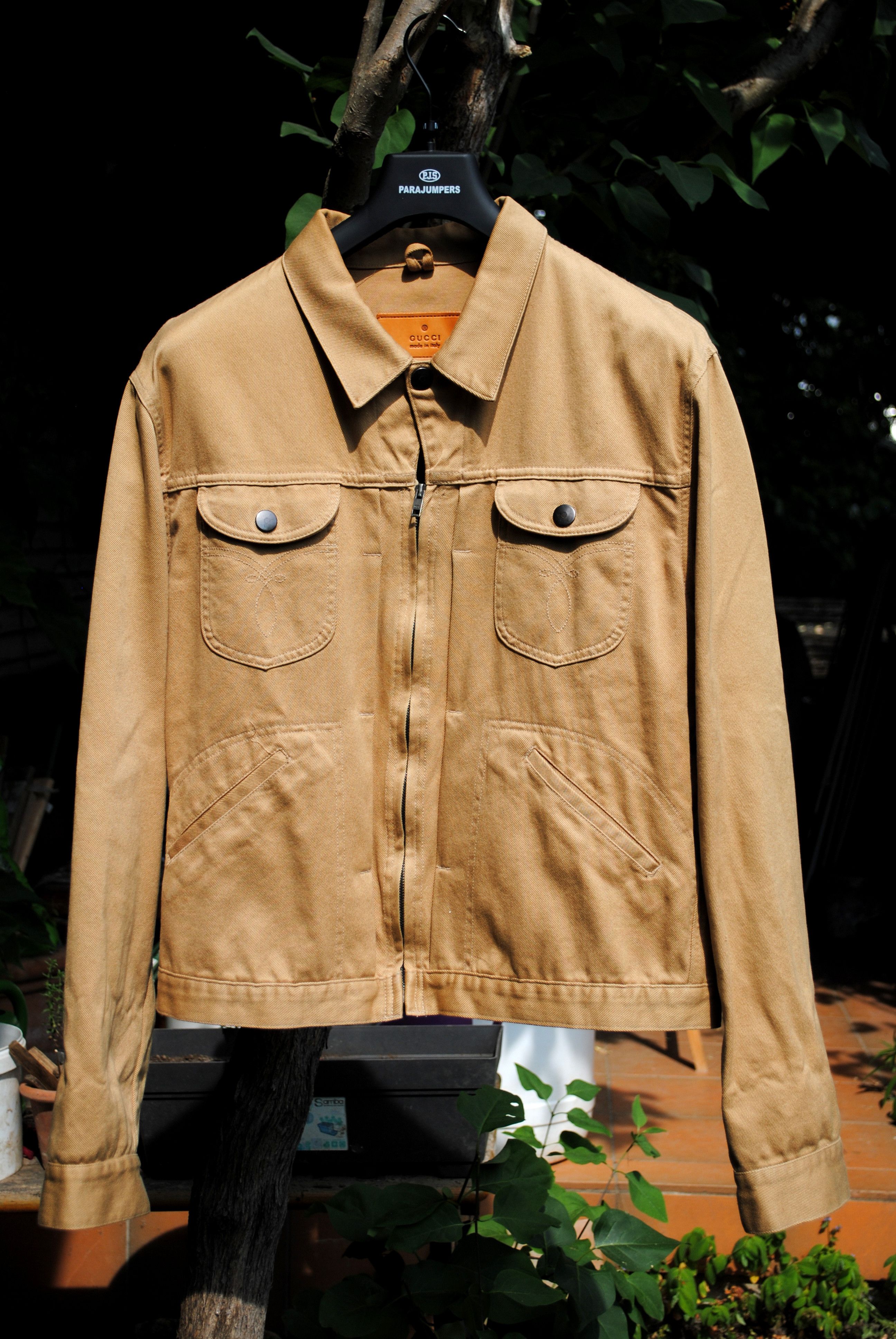 image of Gucci Denim Jacket in Sand, Men's (Size XL)