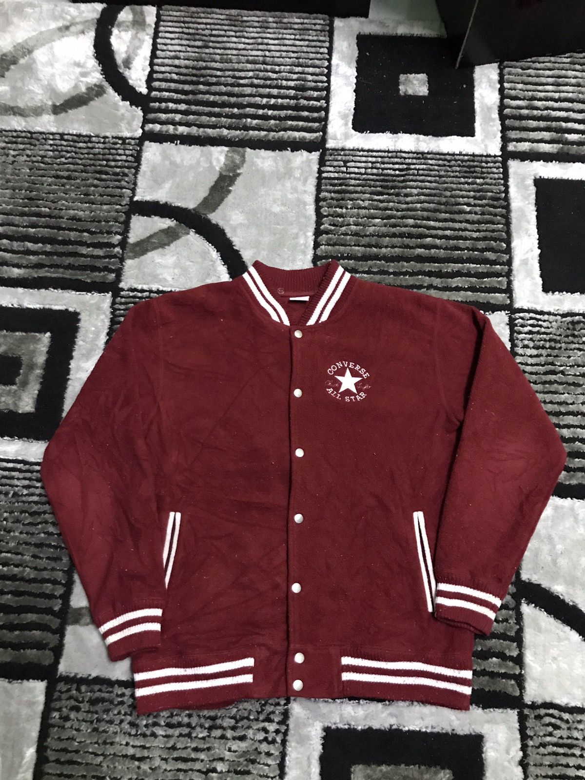 Converse Pick up !! Converse fleece varsity jacket Size US L / EU 52-54 / 3 - 5 Thumbnail