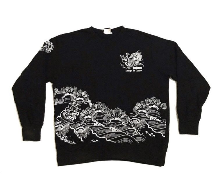 Japanese Brand sukajan dragon sweatshirt Size US XL / EU 56 / 4 - 3 Thumbnail