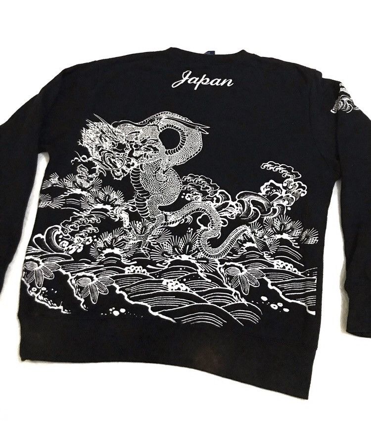 Japanese Brand sukajan dragon sweatshirt Size US XL / EU 56 / 4 - 2 Thumbnail