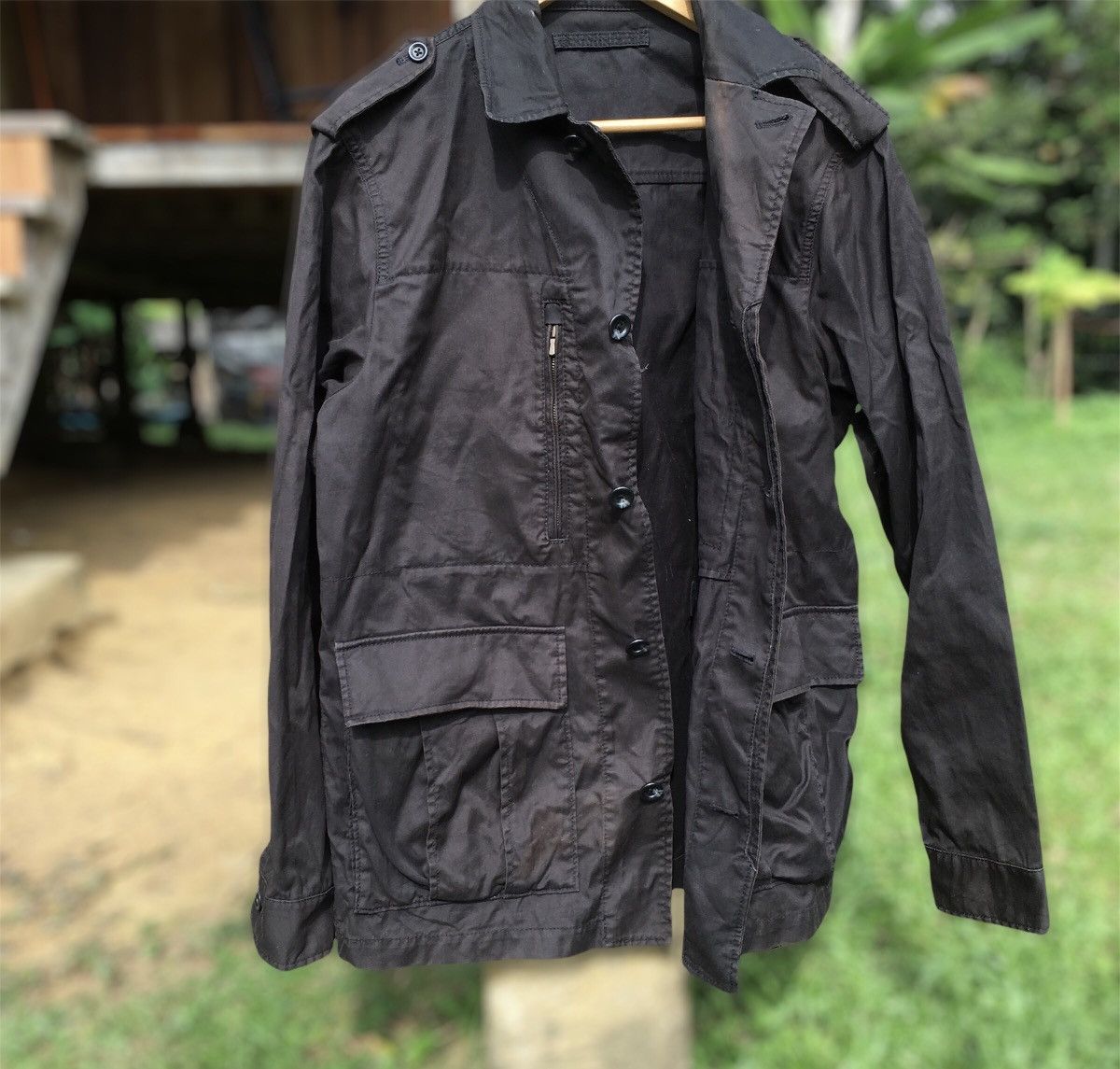 Uniqlo Thrashed faded japanese brand uniqlo button jacket Size US XL / EU 56 / 4 - 3 Thumbnail