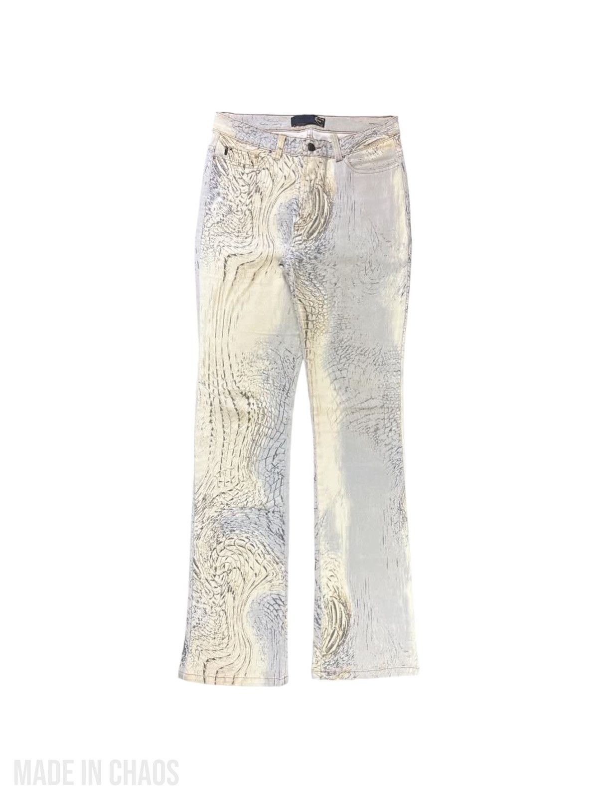 image of Just Cavalli - Early 00’S Snakeskin/scales Pants in Beige, Men's (Size 33)