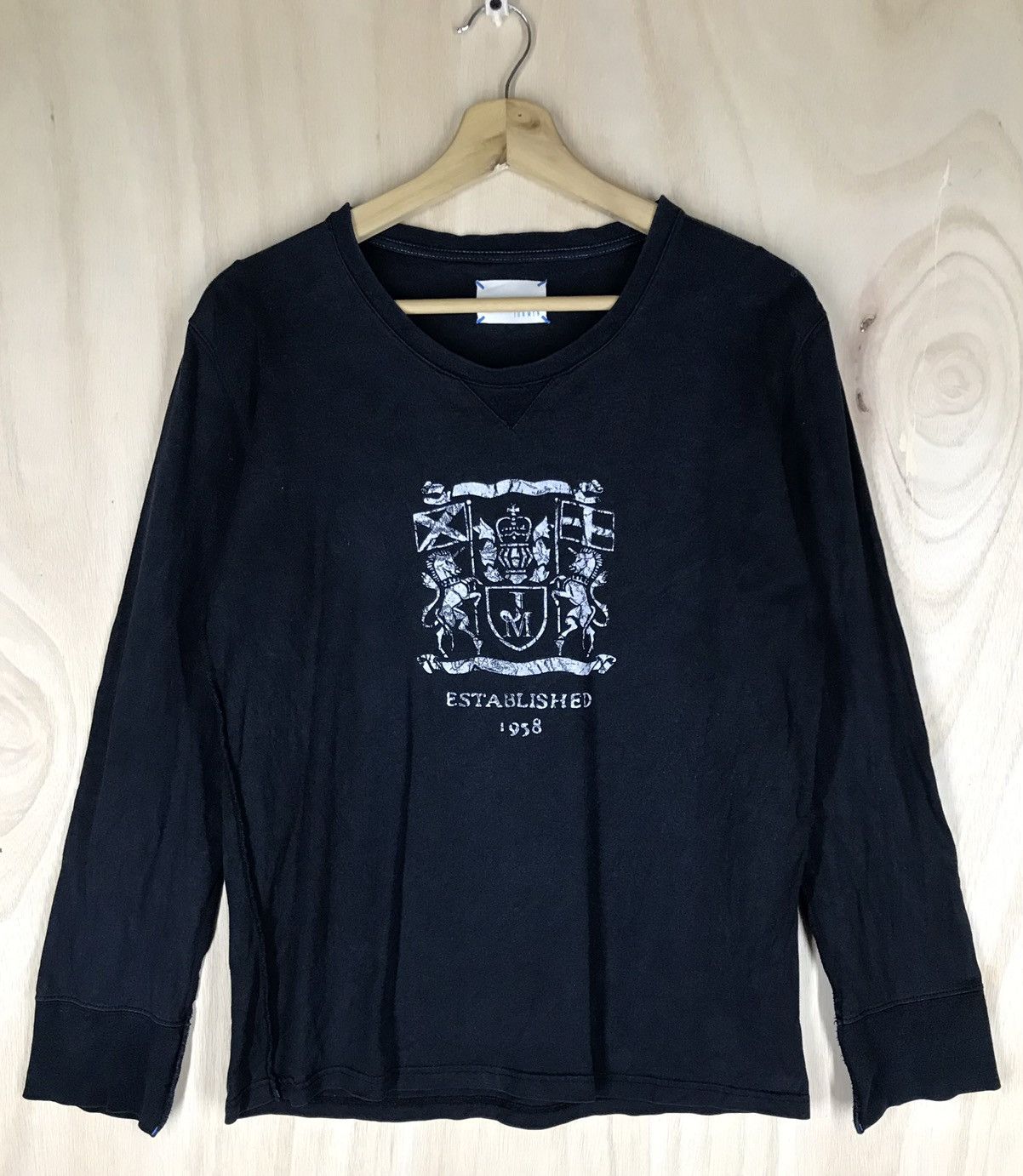 image of Vintage Junmen Tees in Faded Dark Blue, Men's (Size Medium)