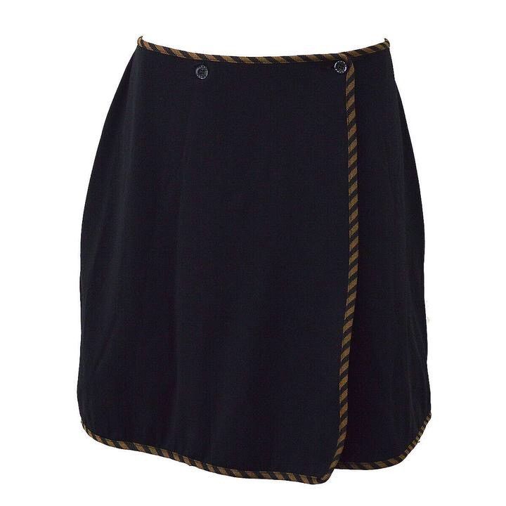 Fendi Vintage Fendi Pequin Above The Knee Skirt Size 26" / US 2 / IT 38 - 2 Thumbnail