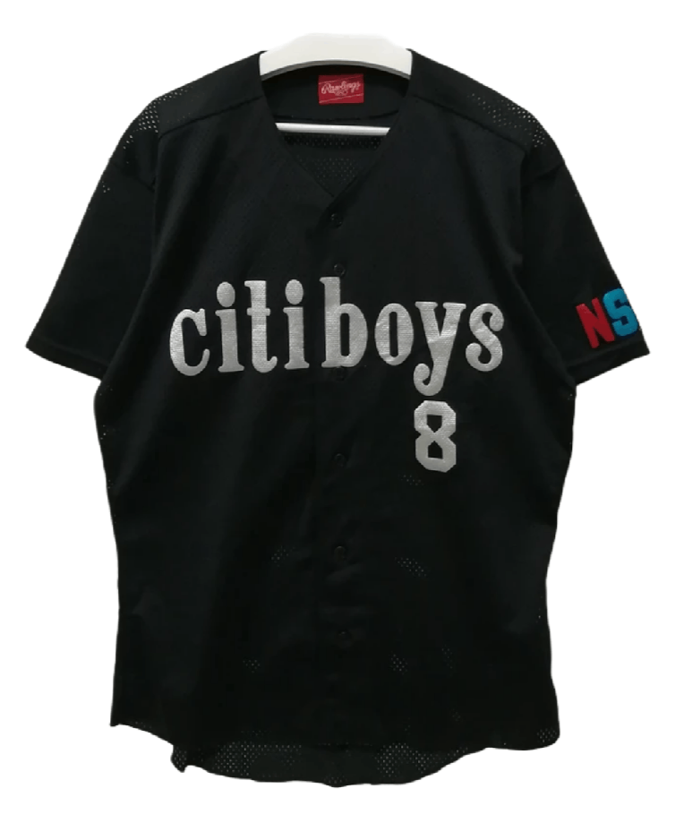 image of Vintage Rawlings Citiboys 8 Baseball Jersey in Black, Men's (Size Large)