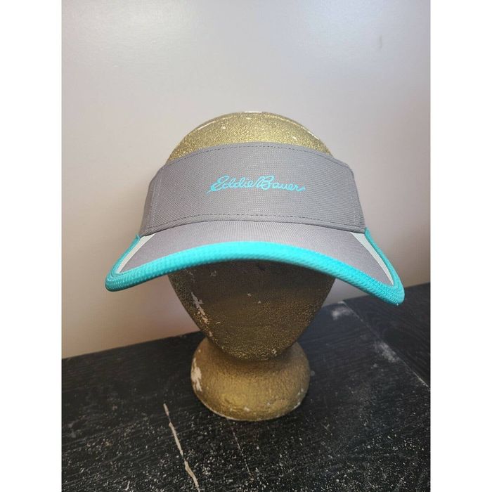 Eddie Bauer Eddie Bauer Visor Hat Gray Teal Reflective Golf Sun Visor
