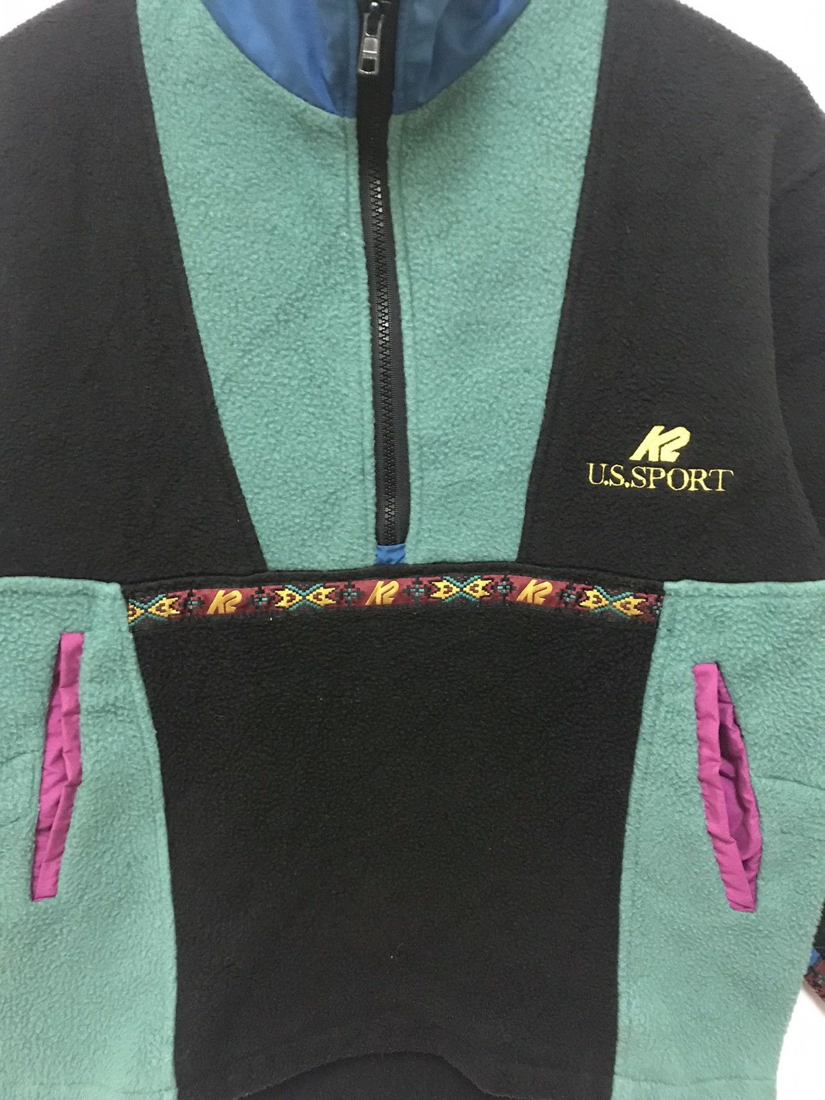 Vintage Vintage 80s US Sports outdoor Fleece Rare Design Size US M / EU 48-50 / 2 - 3 Thumbnail