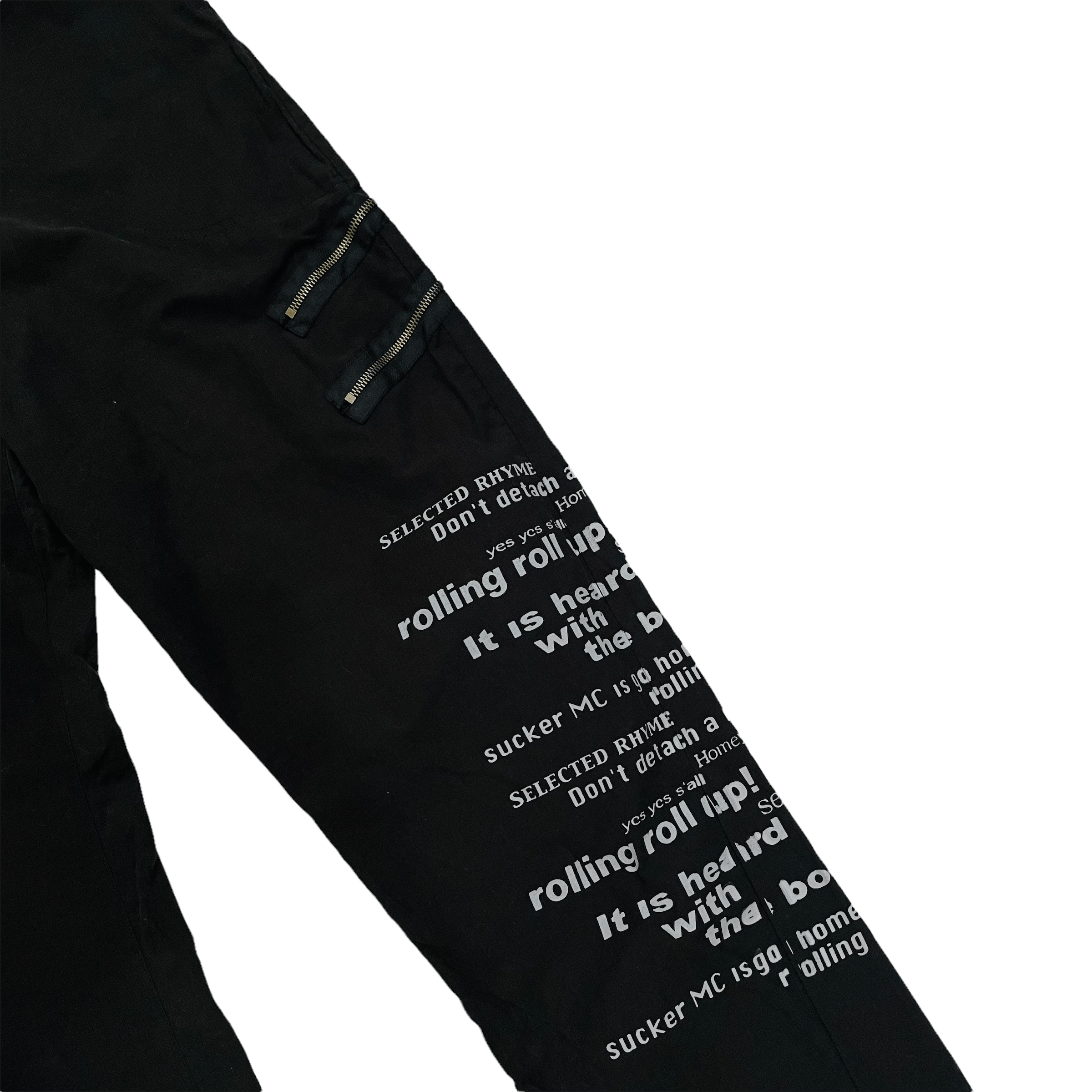 Hysteric Glamour Punk Poem Sick Zipper Cargo Pants Size US 34 / EU 50 - 7 Thumbnail