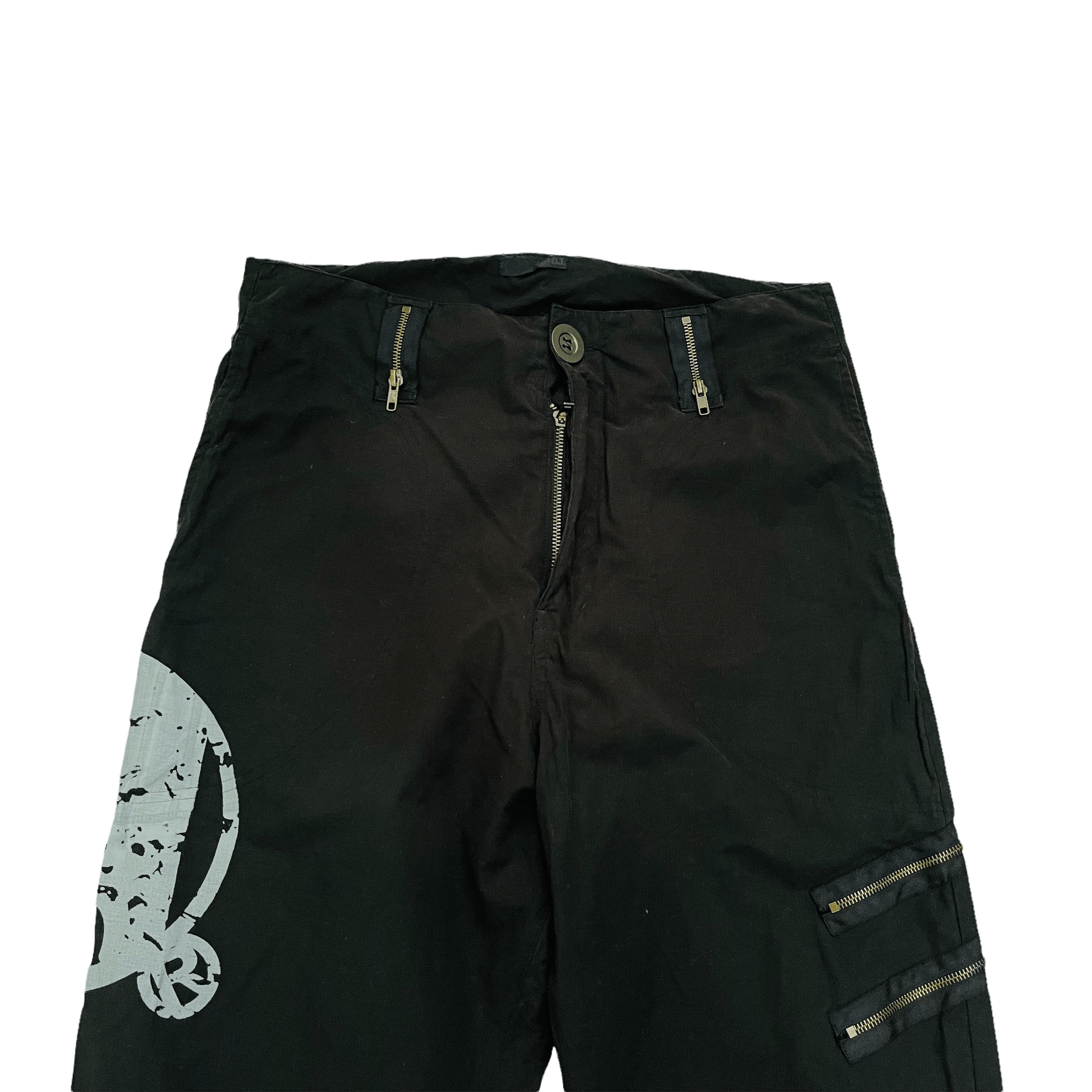 Hysteric Glamour Punk Poem Sick Zipper Cargo Pants Size US 34 / EU 50 - 3 Thumbnail