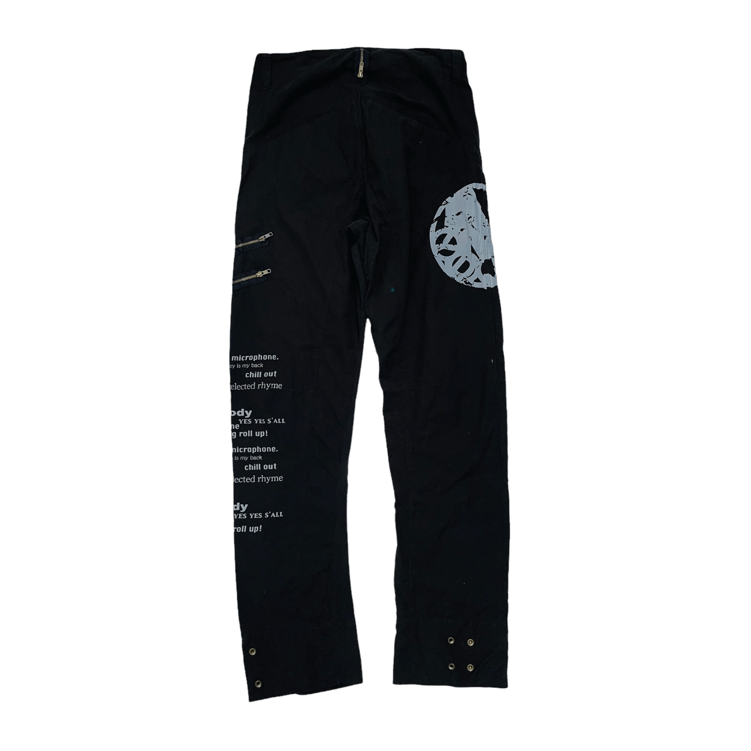 Hysteric Glamour Punk Poem Sick Zipper Cargo Pants Size US 34 / EU 50 - 2 Thumbnail