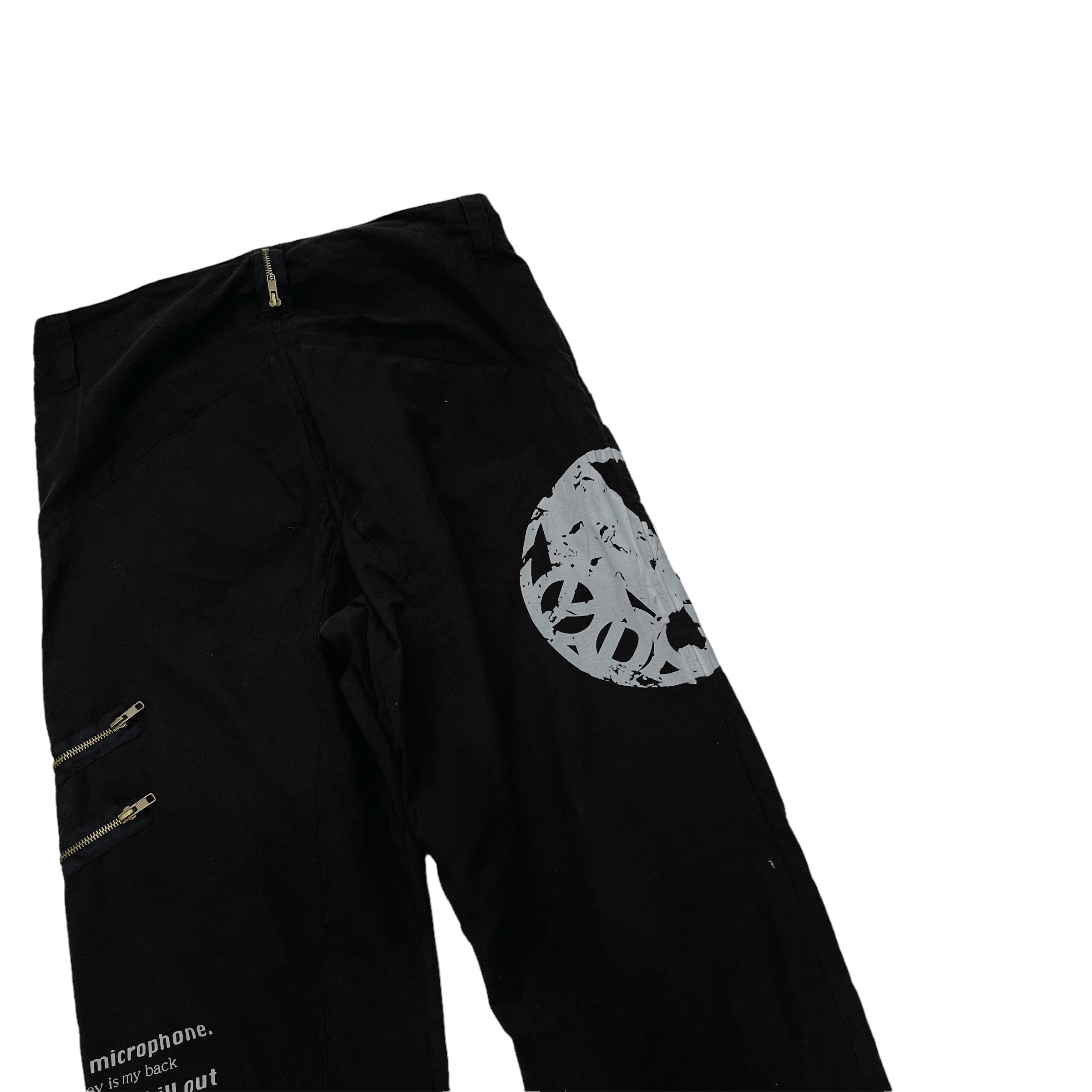 Hysteric Glamour Punk Poem Sick Zipper Cargo Pants Size US 34 / EU 50 - 4 Thumbnail