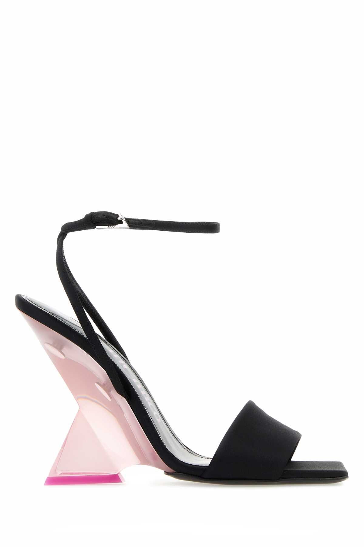 The Attico Black Satin Cheope Sandals | Grailed