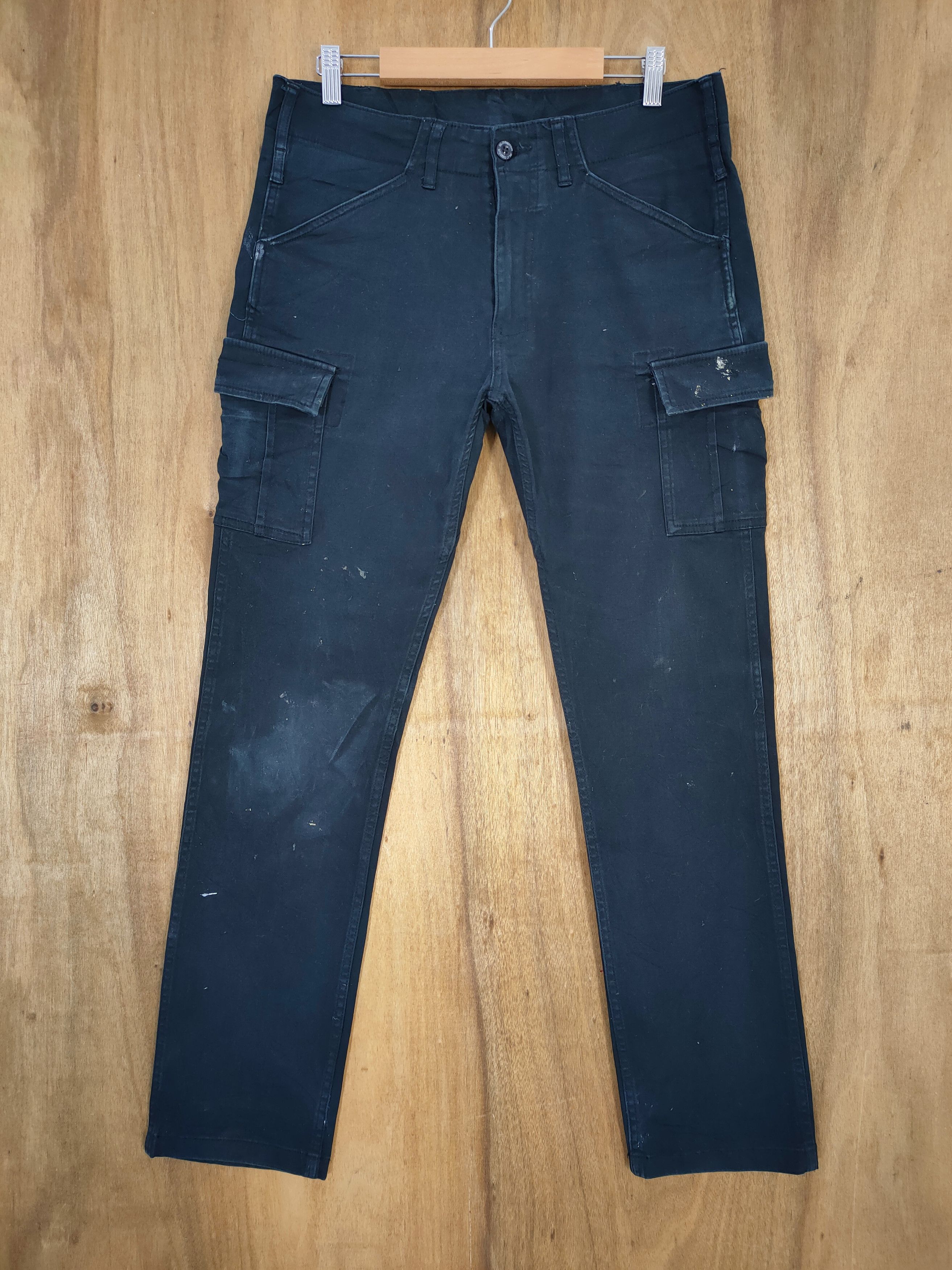 Japanese Brand JAPANESE BRAND BLACK SKINNY CARGO PANTS Size US 32 / EU 48 - 2 Thumbnail
