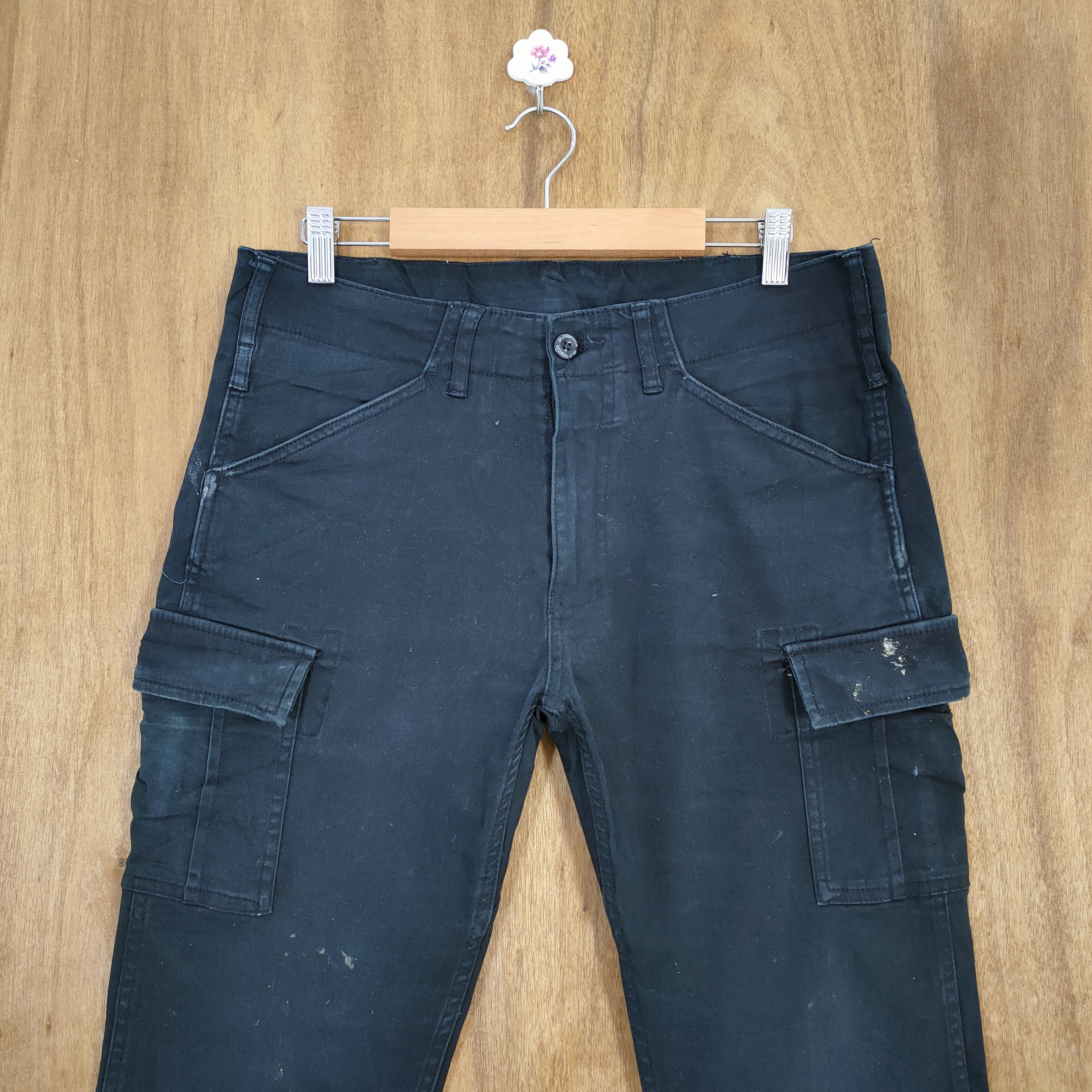 Japanese Brand JAPANESE BRAND BLACK SKINNY CARGO PANTS Size US 32 / EU 48 - 4 Thumbnail