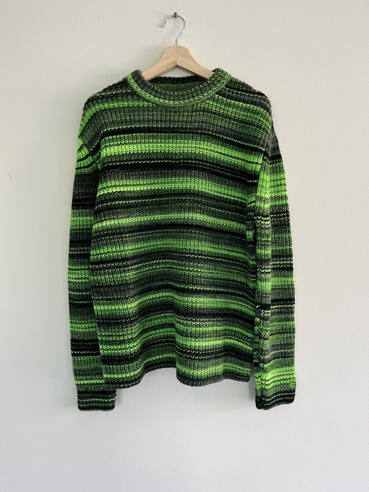 image of Erl - Knit Sweater in Green, Men's (Size Small)