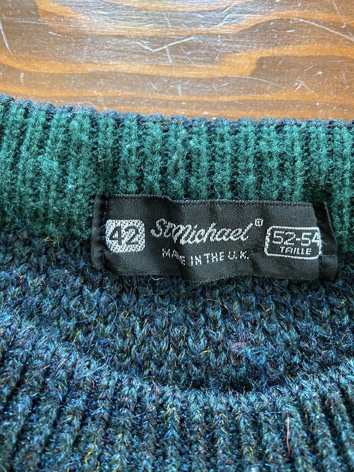 Vintage Vintage 90’s St. Michael Black & Green Knit Sweater Size US XL / EU 56 / 4 - 3 Thumbnail