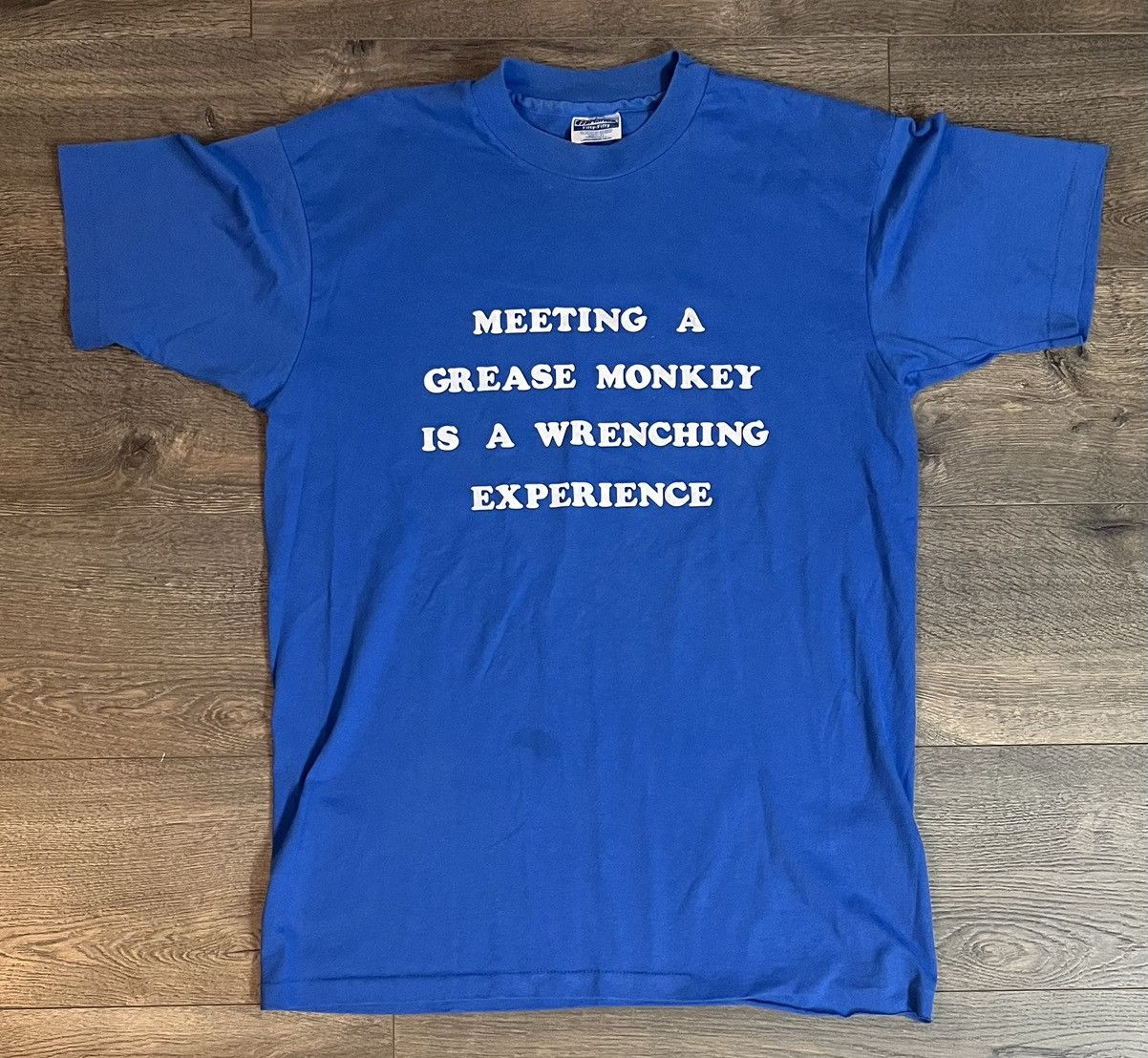 Hanes × Vintage Vintage Grease Monkey Mechanic Humor Tee Size US XL / EU 56 / 4 - 1 Thumbnail