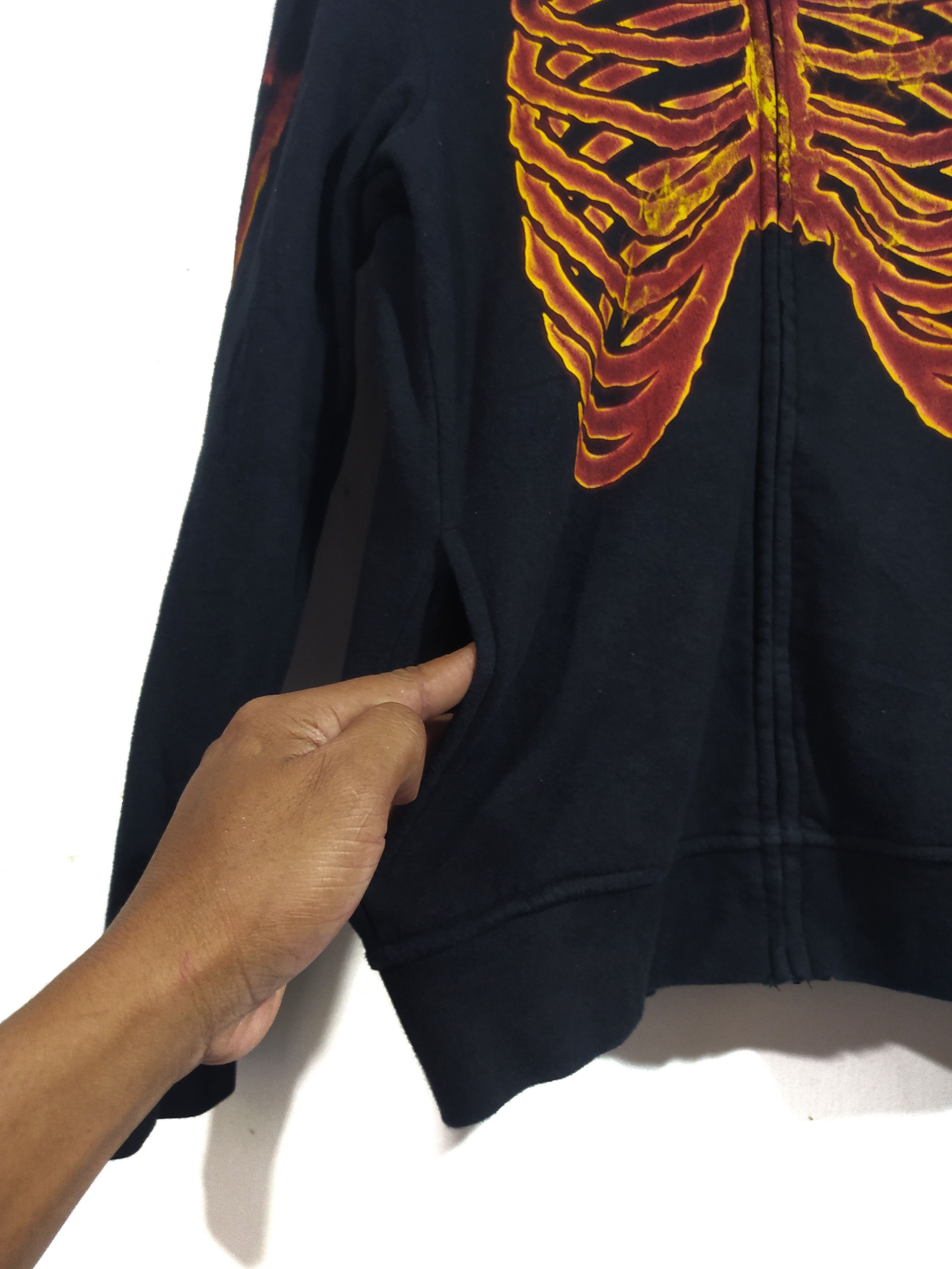 Japanese Brand Burning Skeleton Full Zip Hoodie Size US S / EU 44-46 / 1 - 5 Thumbnail