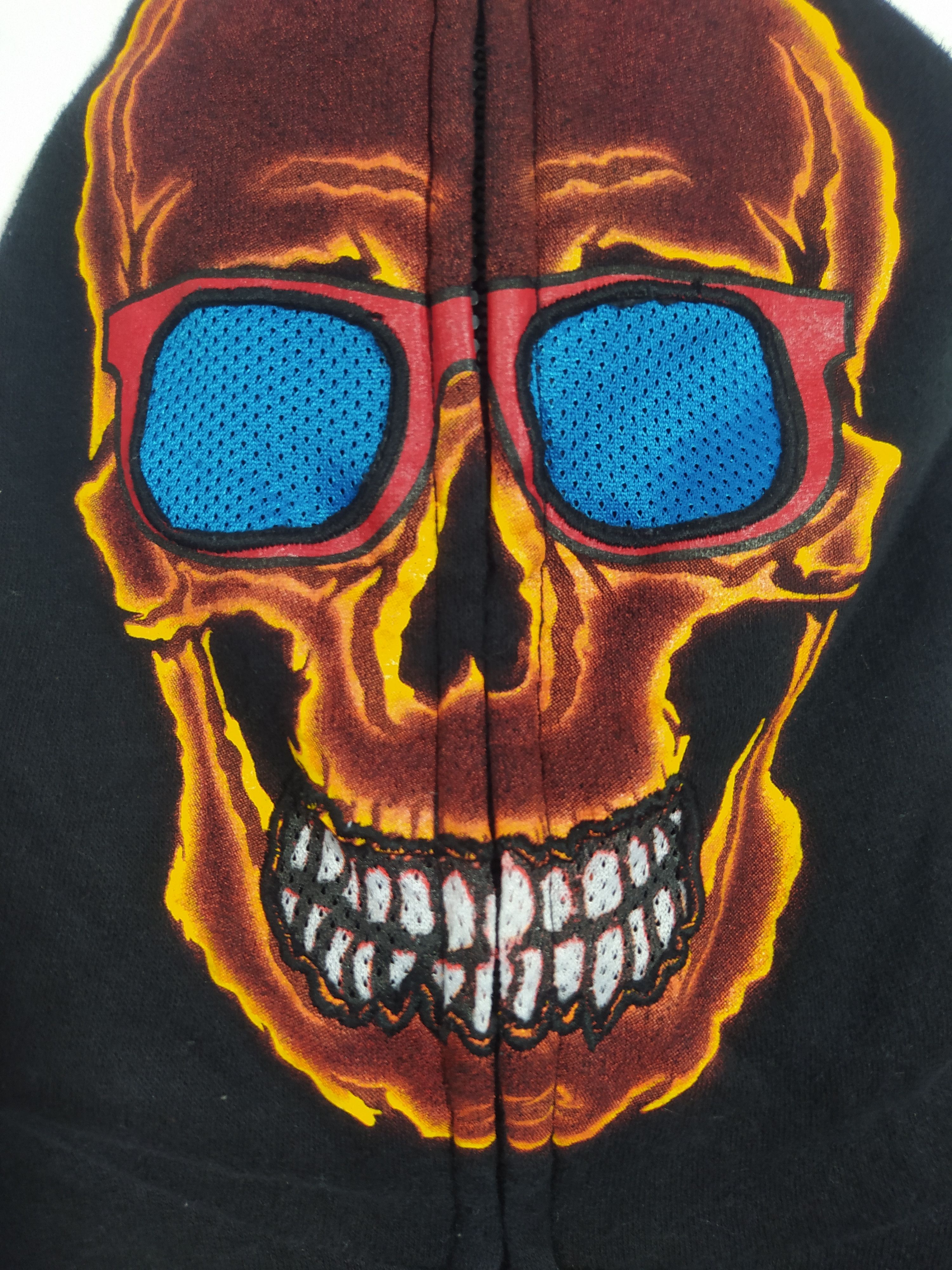Japanese Brand Burning Skeleton Full Zip Hoodie Size US S / EU 44-46 / 1 - 9 Thumbnail
