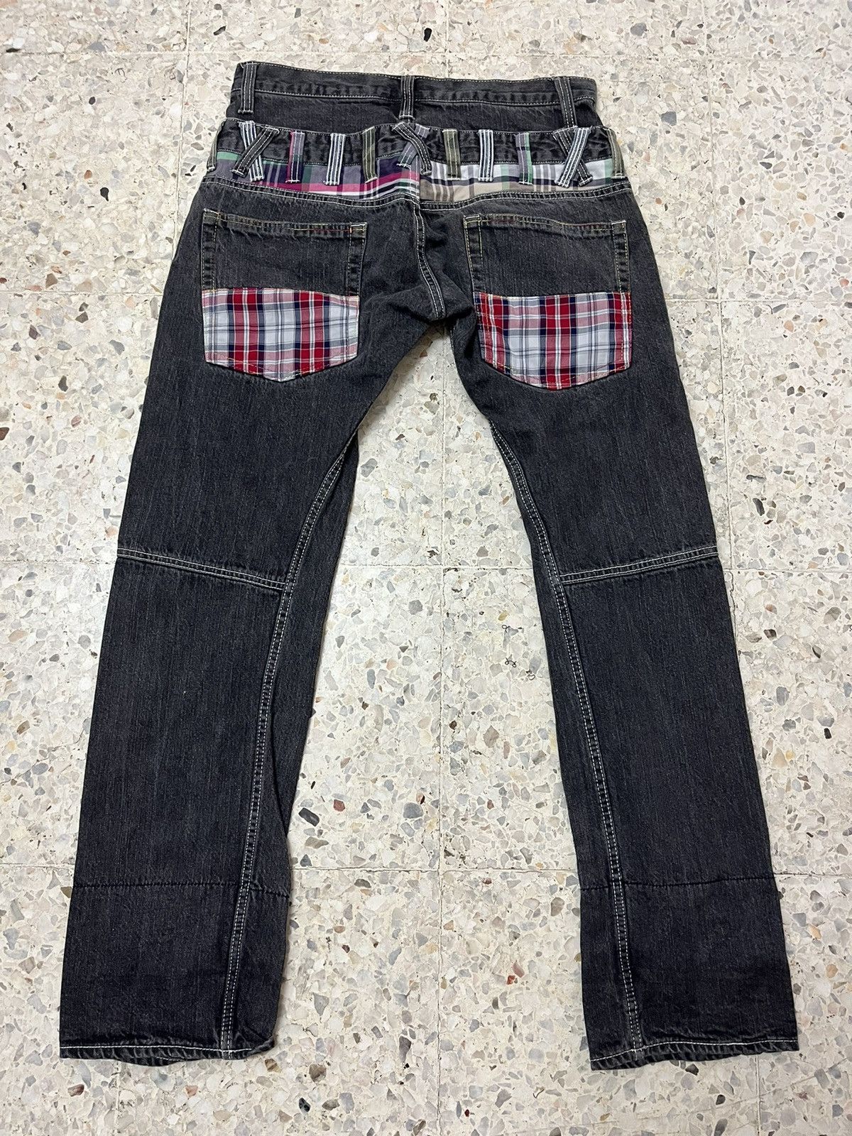 Japanese Brand Japanese brand Dominate black double waist denim Size US 32 / EU 48 - 2 Thumbnail