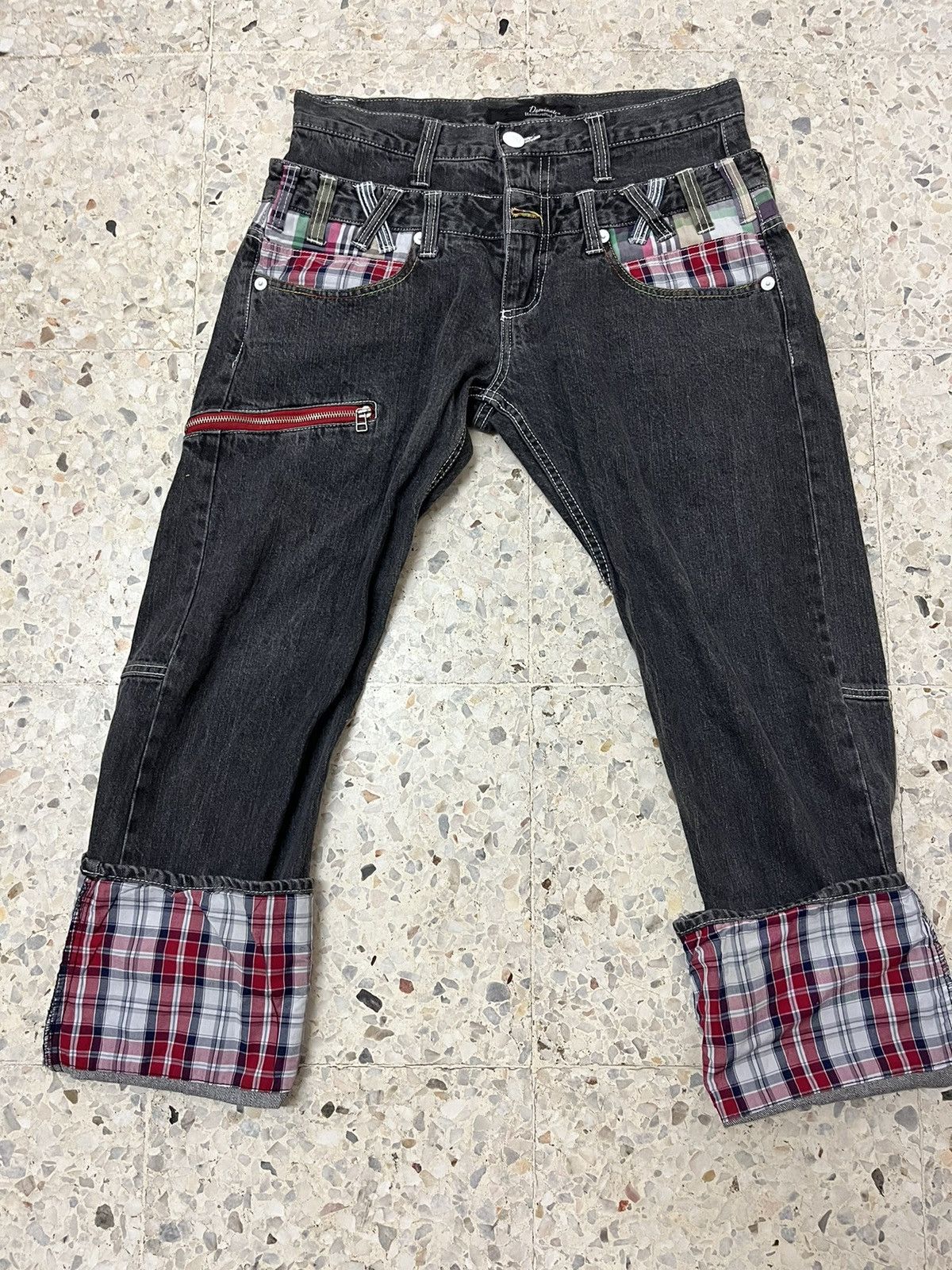 Japanese Brand Japanese brand Dominate black double waist denim Size US 32 / EU 48 - 3 Thumbnail