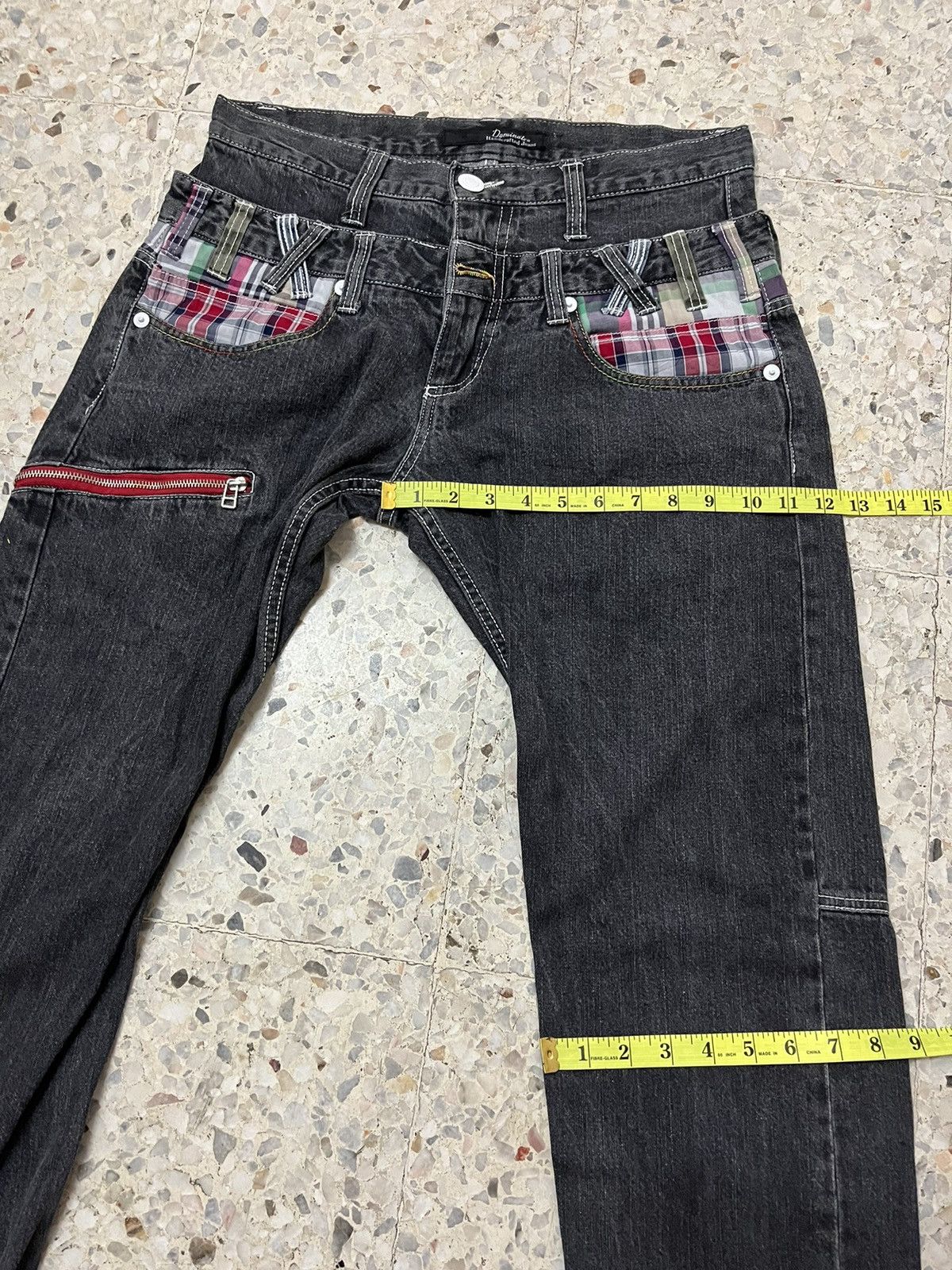 Japanese Brand Japanese brand Dominate black double waist denim Size US 32 / EU 48 - 11 Thumbnail