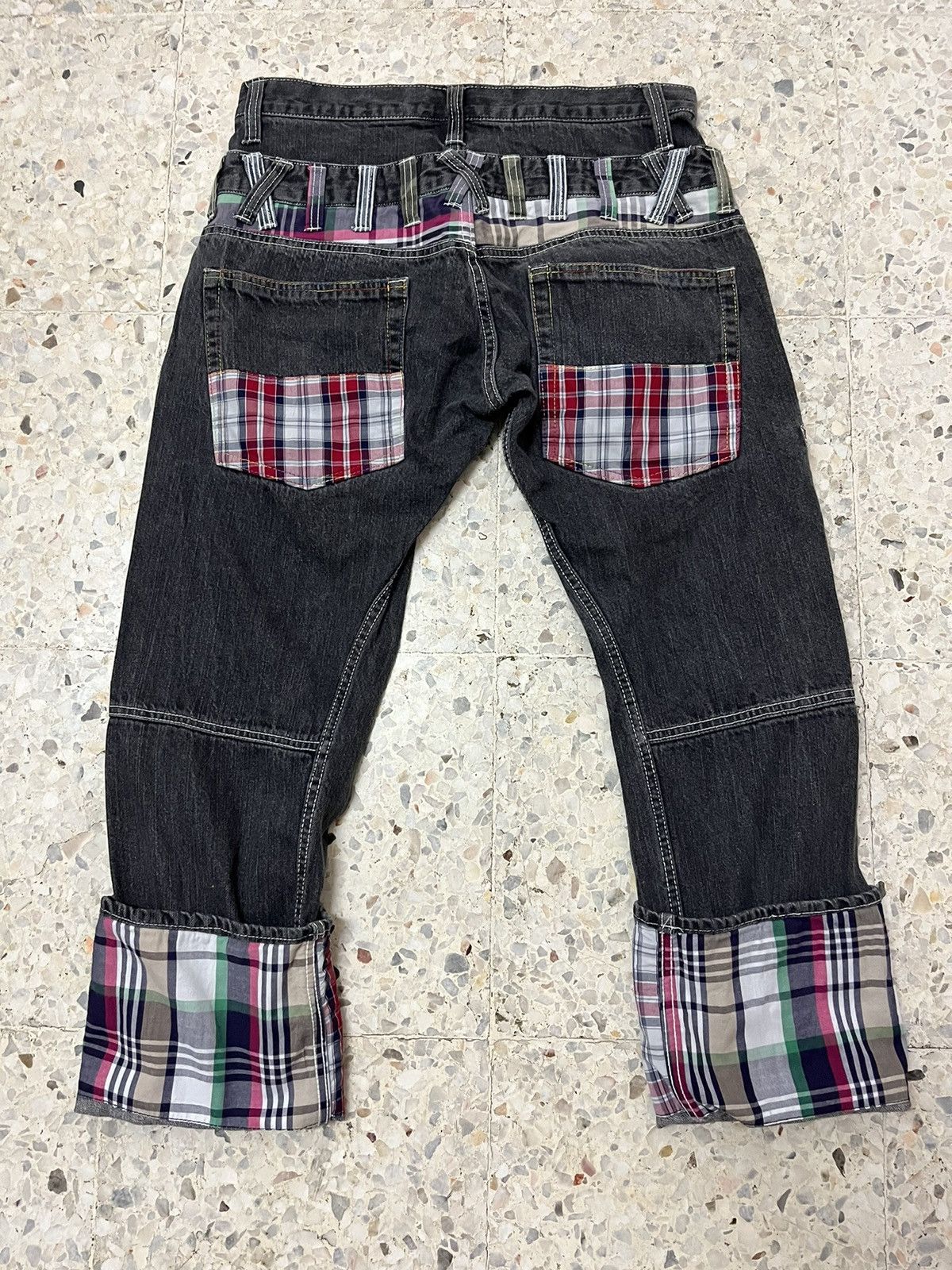 Japanese Brand Japanese brand Dominate black double waist denim Size US 32 / EU 48 - 4 Thumbnail