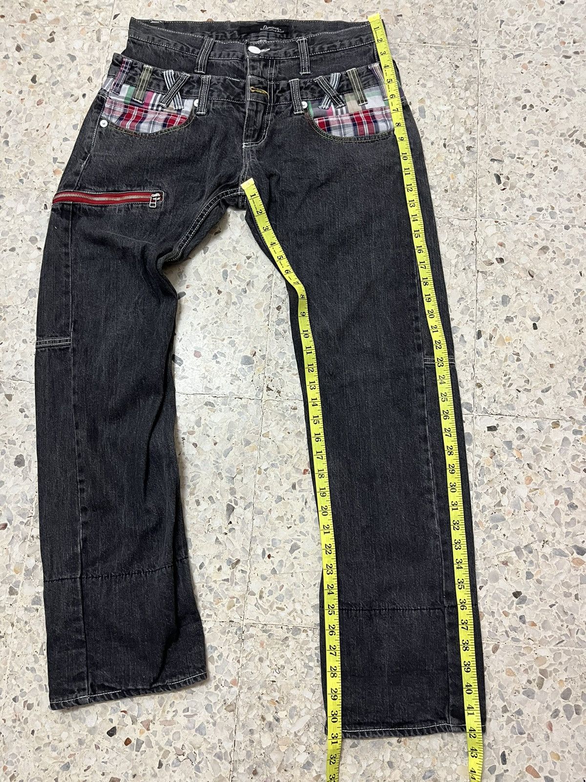 Japanese Brand Japanese brand Dominate black double waist denim Size US 32 / EU 48 - 10 Thumbnail