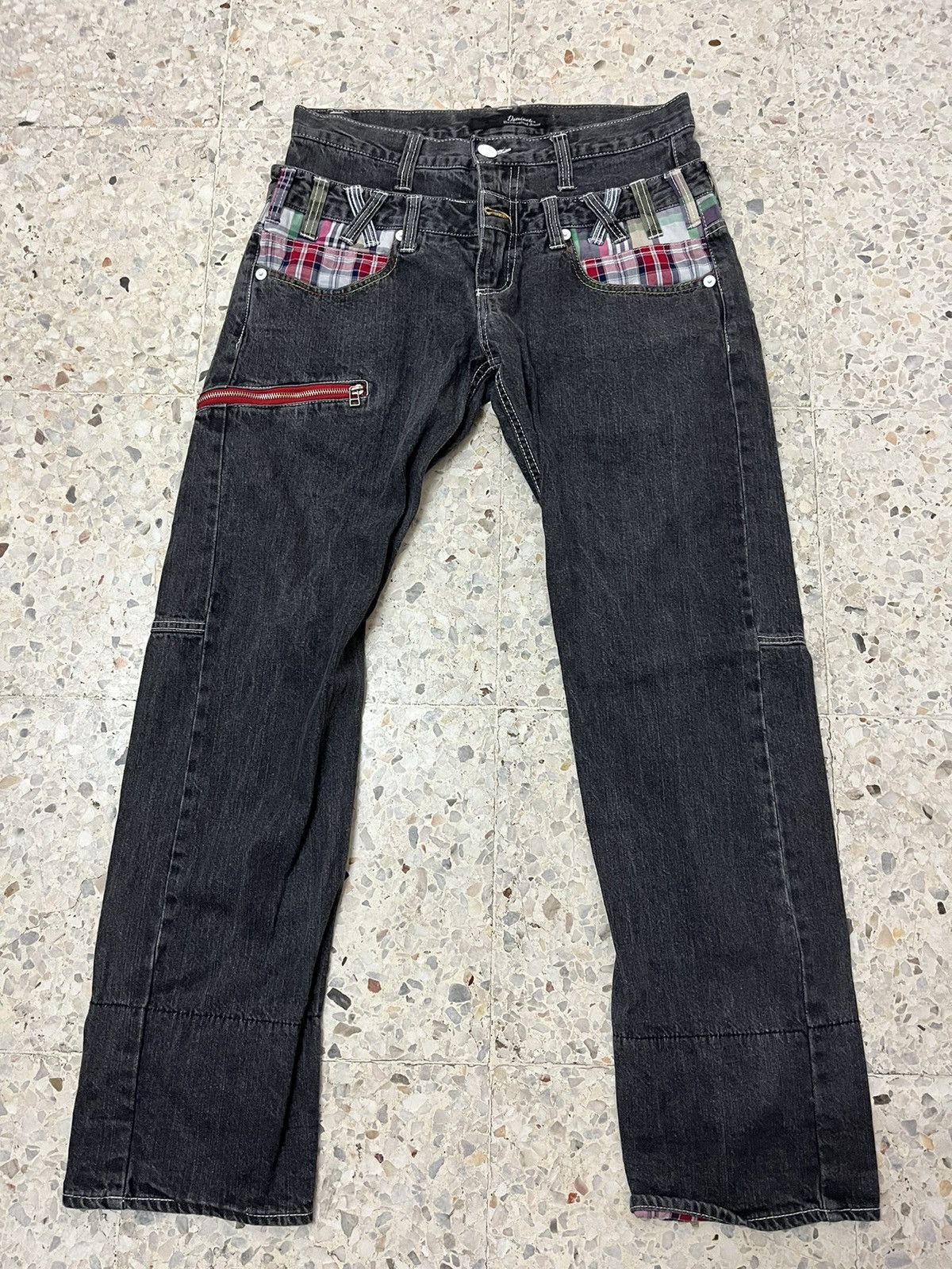 Japanese Brand Japanese brand Dominate black double waist denim Size US 32 / EU 48 - 1 Thumbnail