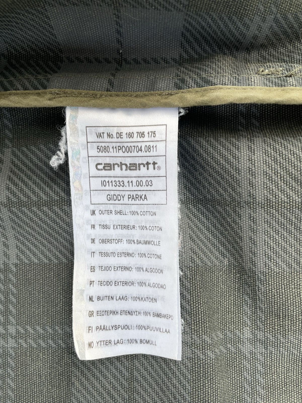Carhartt Vintage Carhartt destroyed jacket sun faded parka military Size US L / EU 52-54 / 3 - 8 Thumbnail