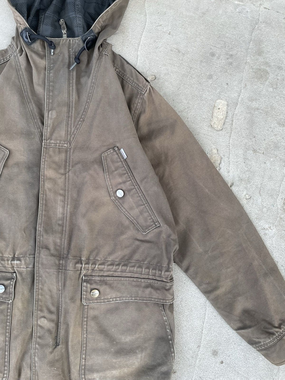 Carhartt Vintage Carhartt destroyed jacket sun faded parka military Size US L / EU 52-54 / 3 - 2 Thumbnail
