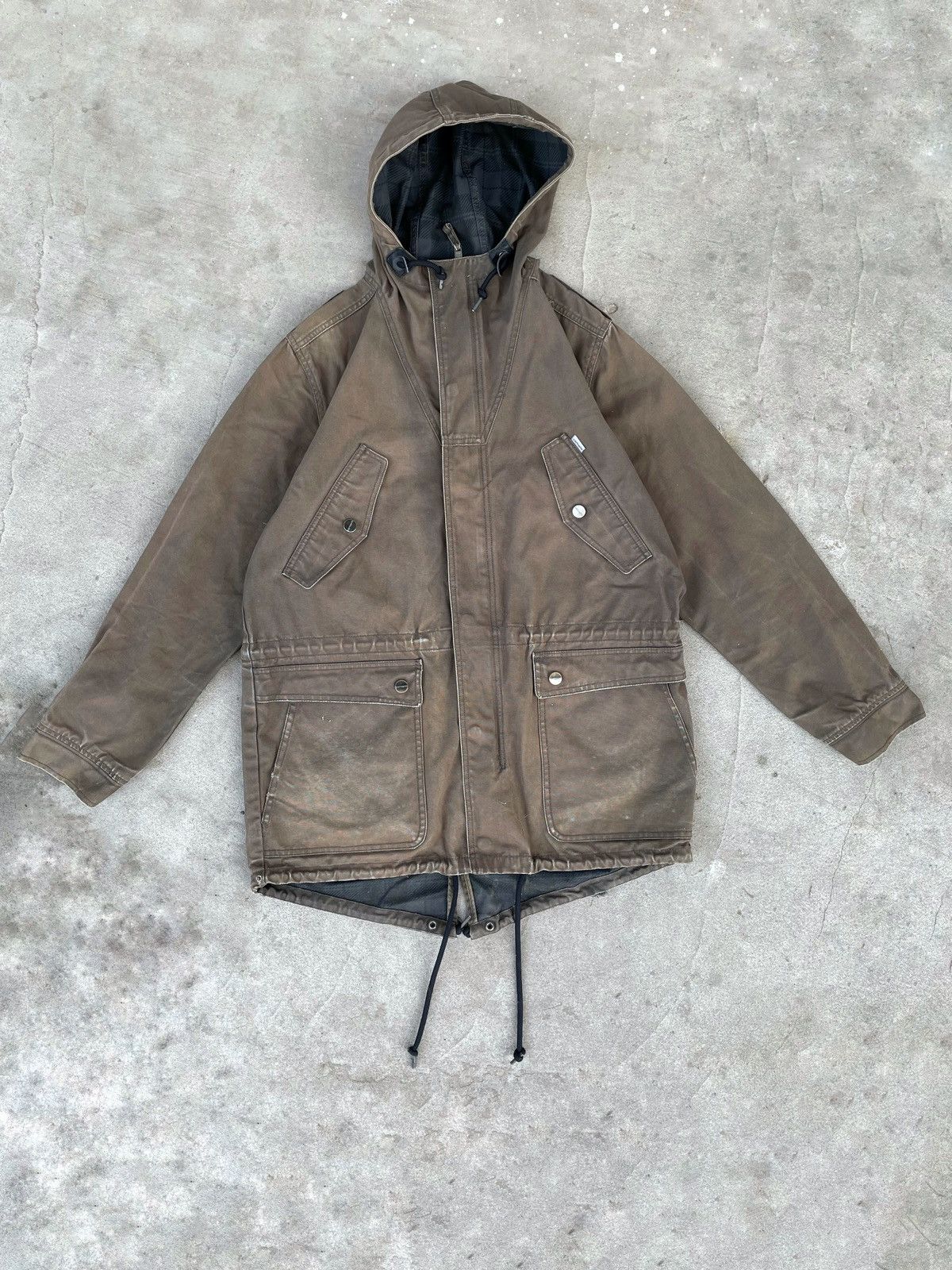 Carhartt Vintage Carhartt destroyed jacket sun faded parka military Size US L / EU 52-54 / 3 - 1 Thumbnail