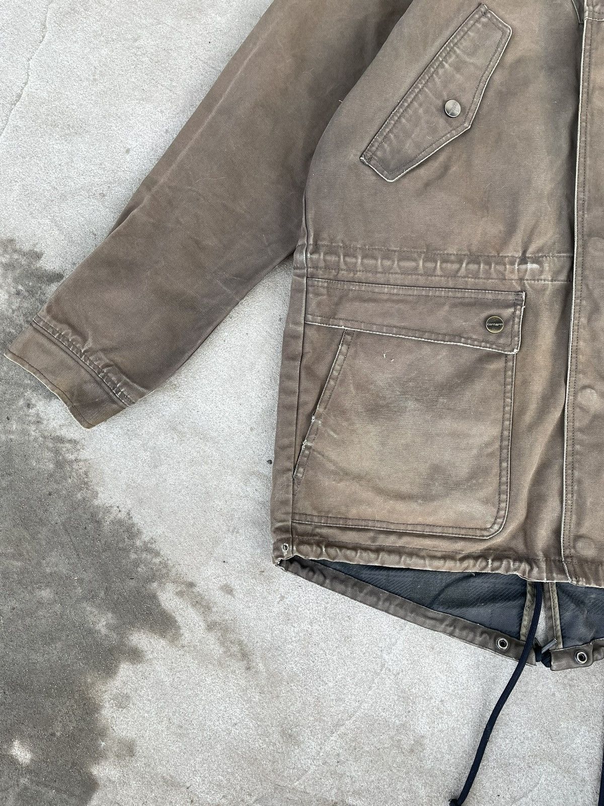 Carhartt Vintage Carhartt destroyed jacket sun faded parka military Size US L / EU 52-54 / 3 - 4 Thumbnail