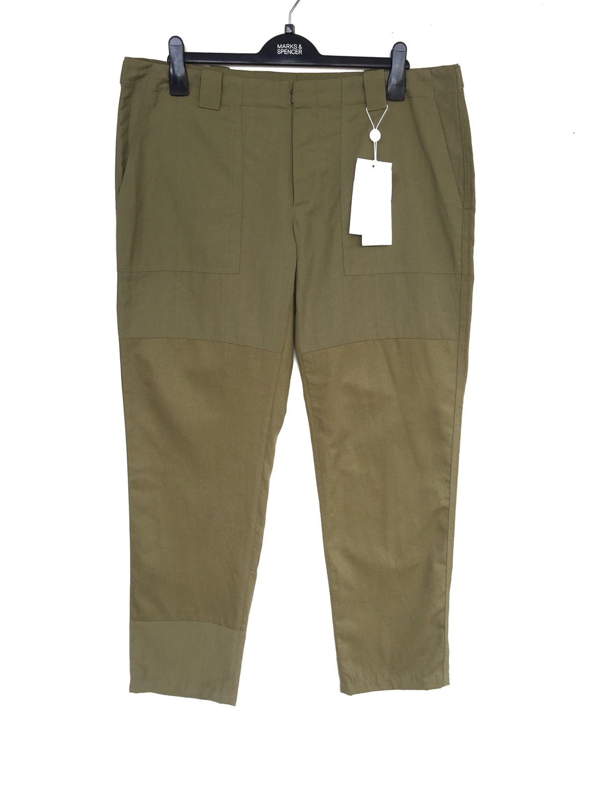 image of Maison Margiela Grailnwt Margiela Artisanal Patchwork Hybrid Pant in Sage Green, Men's (Size 36)