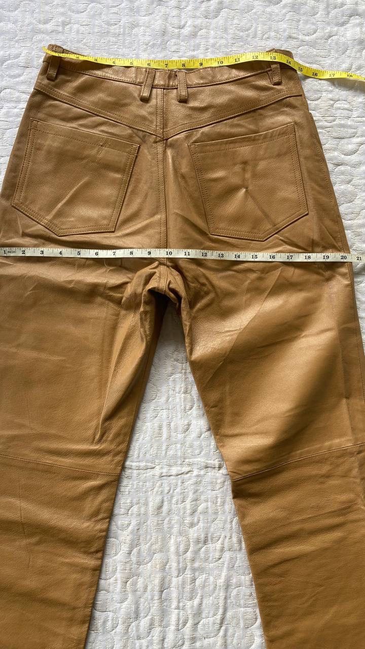 Genuine Leather × Vintage Genuine Cowhide Leather Pant By Pops Brand Size US 29 - 3 Thumbnail