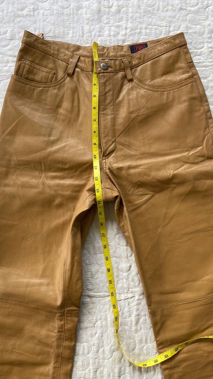 Genuine Leather × Vintage Genuine Cowhide Leather Pant By Pops Brand Size US 29 - 6 Thumbnail