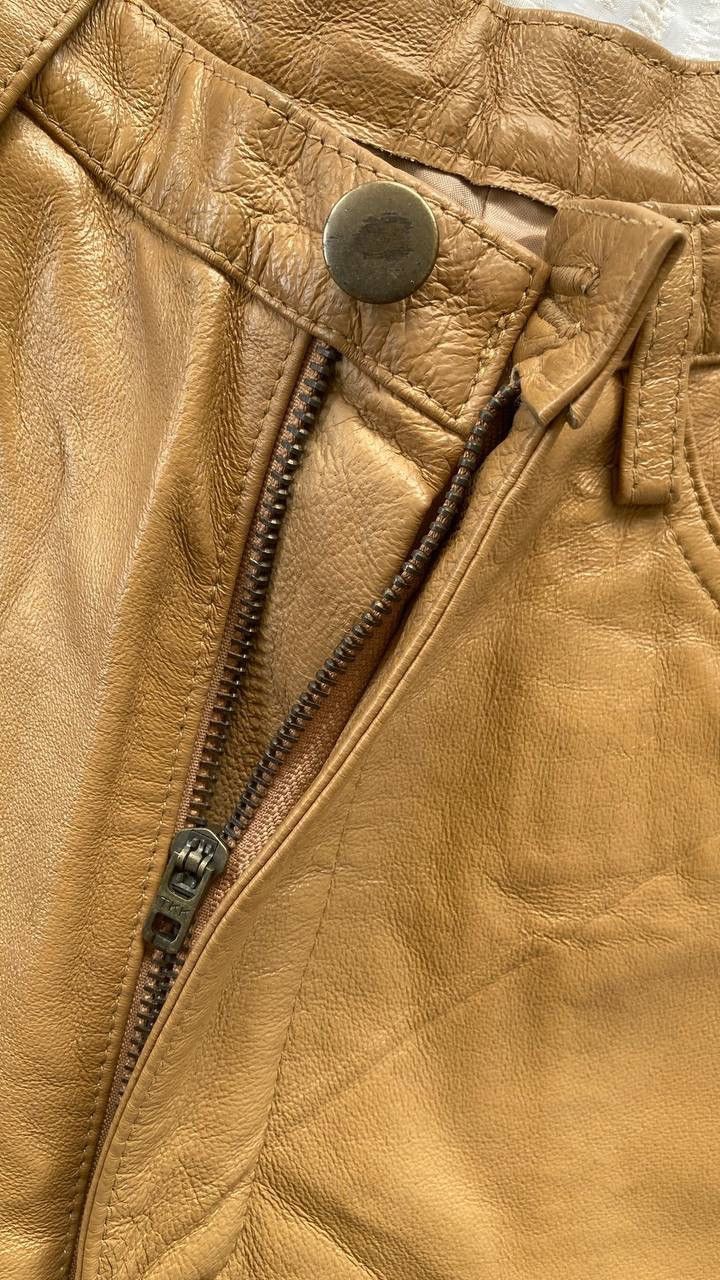 Genuine Leather × Vintage Genuine Cowhide Leather Pant By Pops Brand Size US 29 - 7 Thumbnail