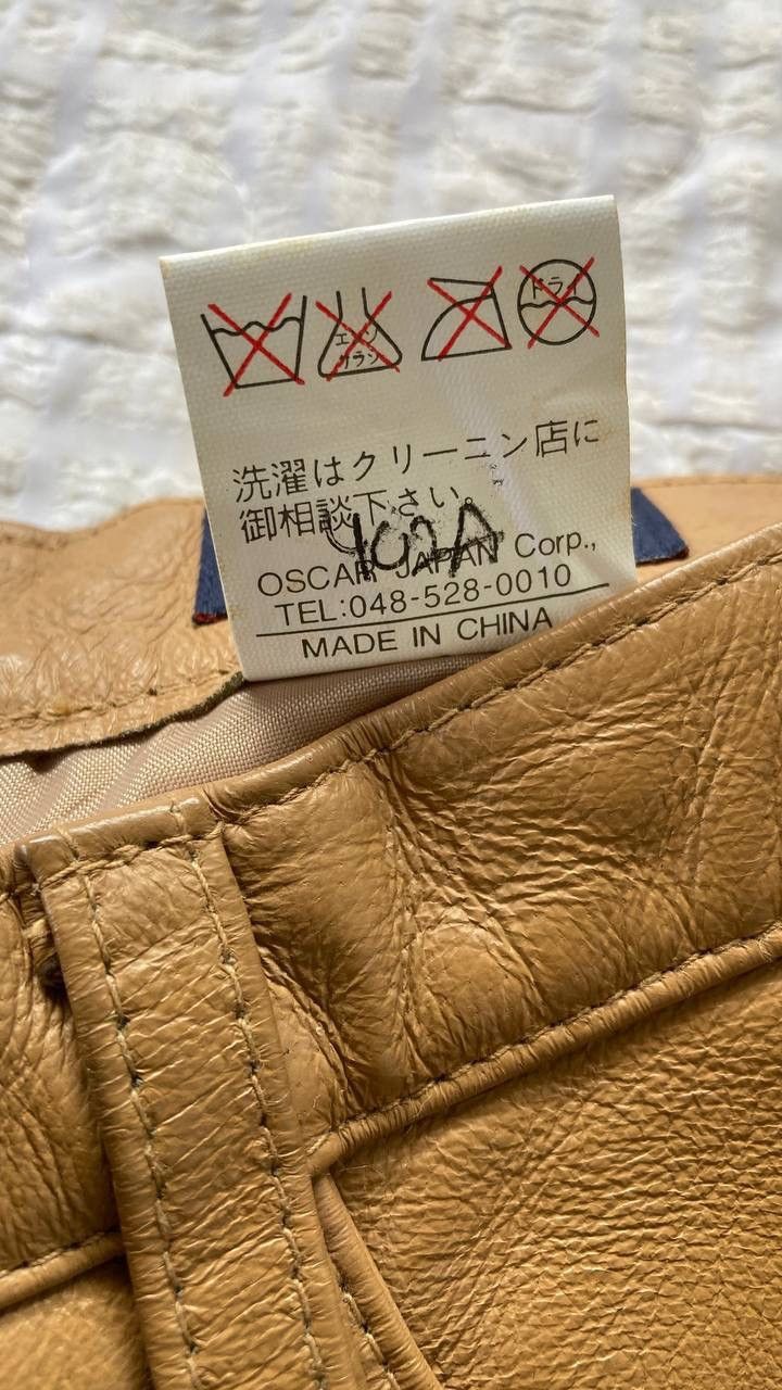 Genuine Leather × Vintage Genuine Cowhide Leather Pant By Pops Brand Size US 29 - 9 Thumbnail