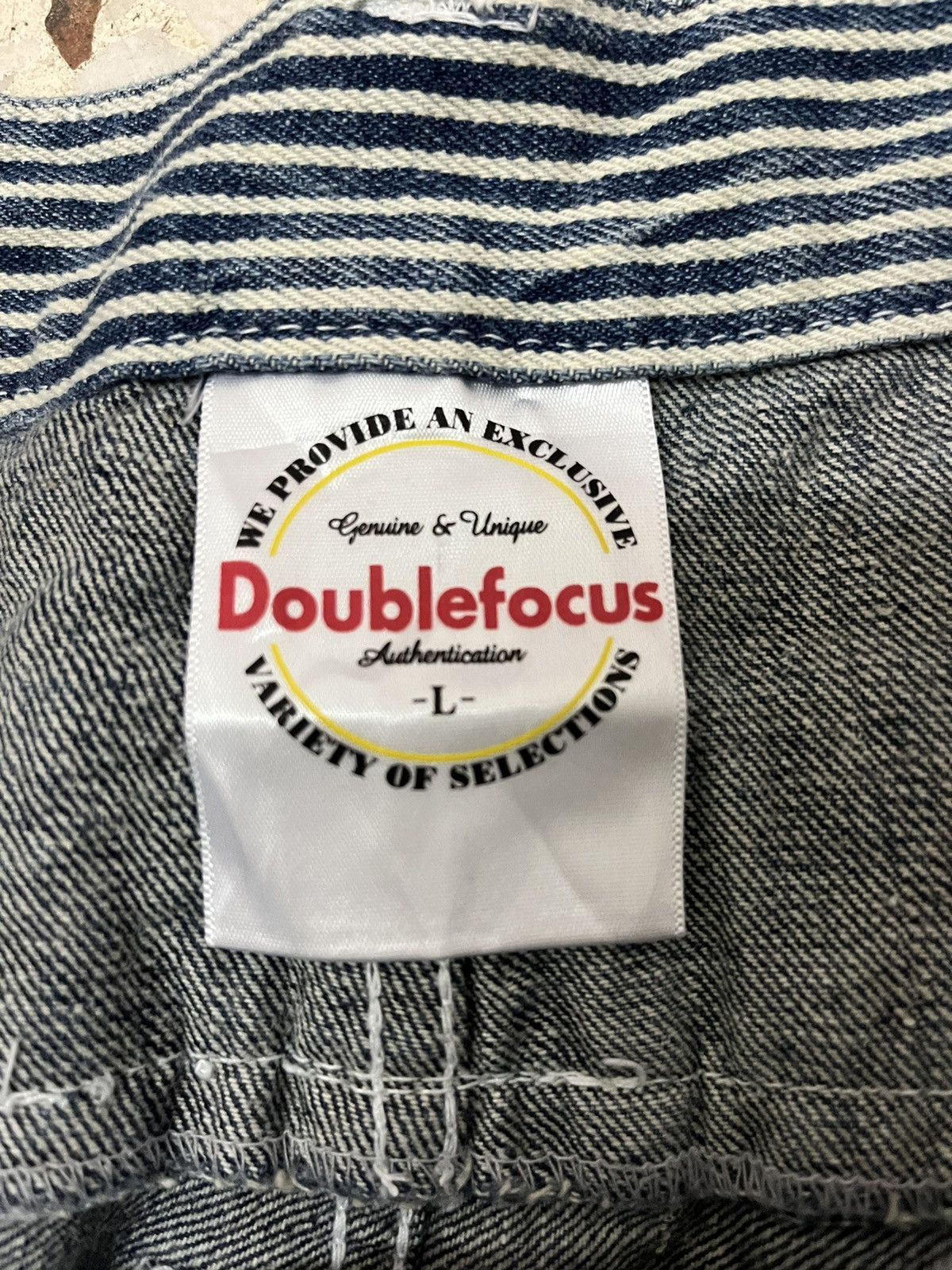 Japanese Brand Japanese brand double focus double waist distressed denim Size US 33 - 8 Thumbnail