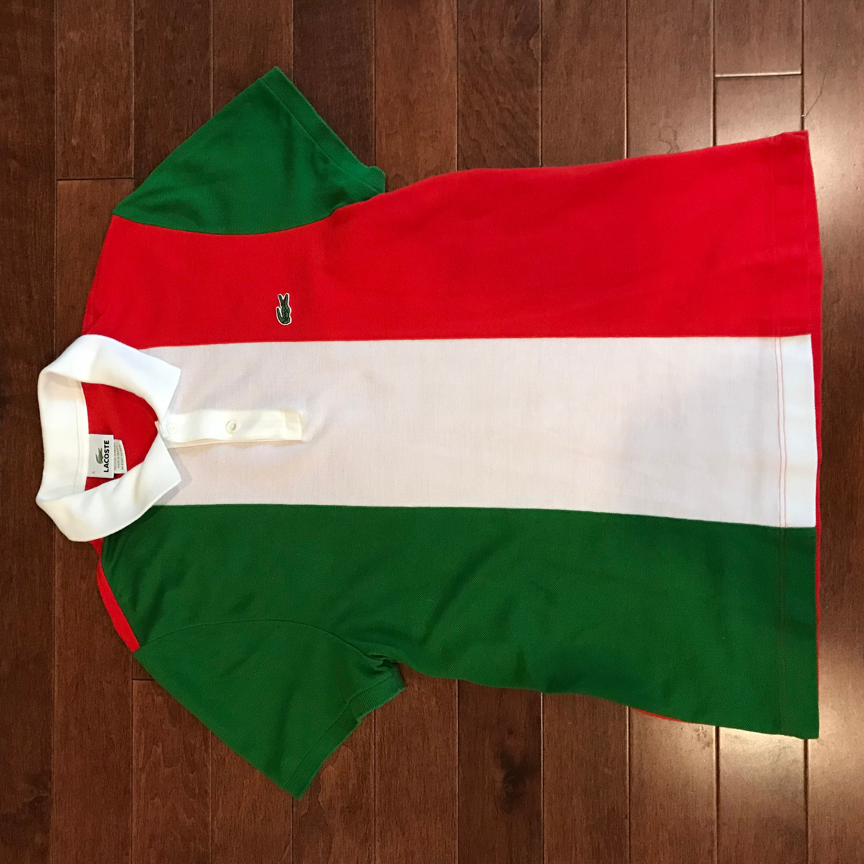 Citron Siden Male Lacoste Italy Flag Polo Shirt | Grailed