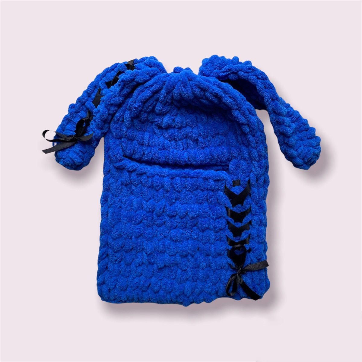Handmade × Japanese Brand Handmade Knitted Balaclava Ski Mask Bunny Playboy Style Size ONE SIZE - 5 Thumbnail