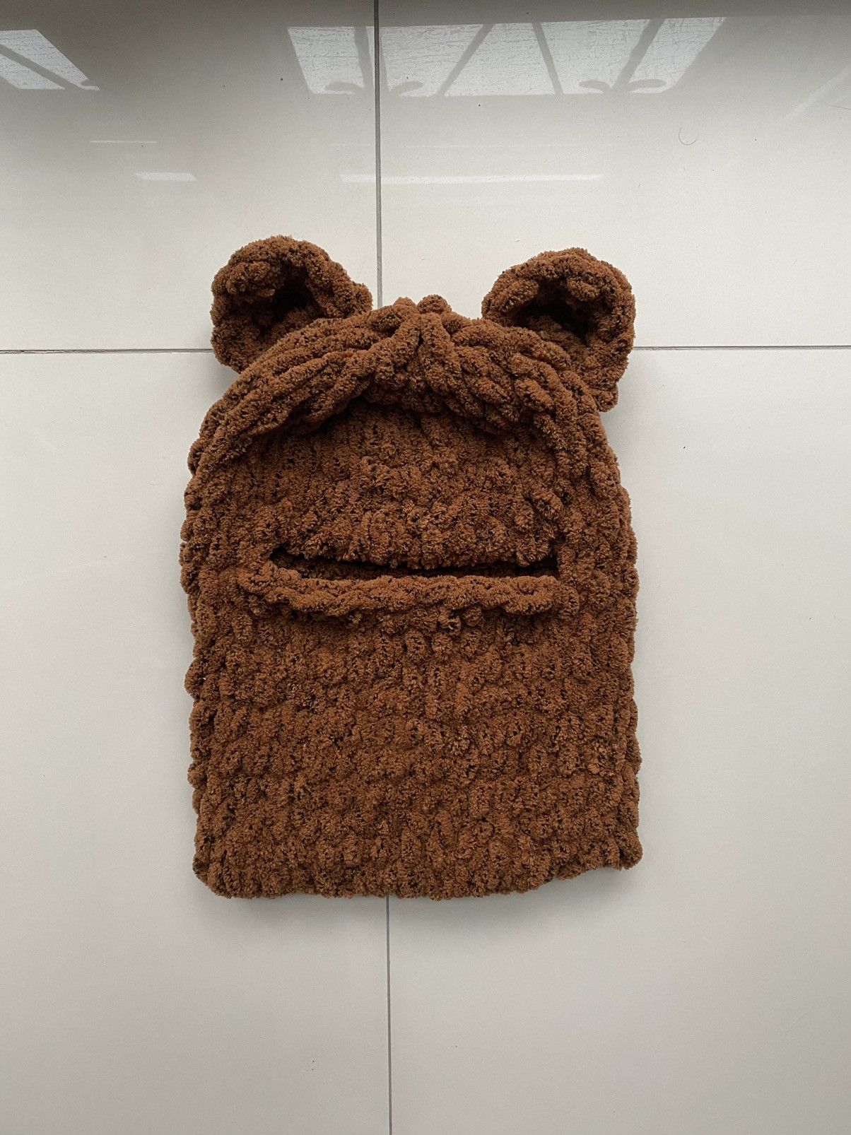 Handmade × Japanese Brand Handmade Knitted Balaclava Ski Mask Bunny Teddy Bear Style Size ONE SIZE - 2 Thumbnail