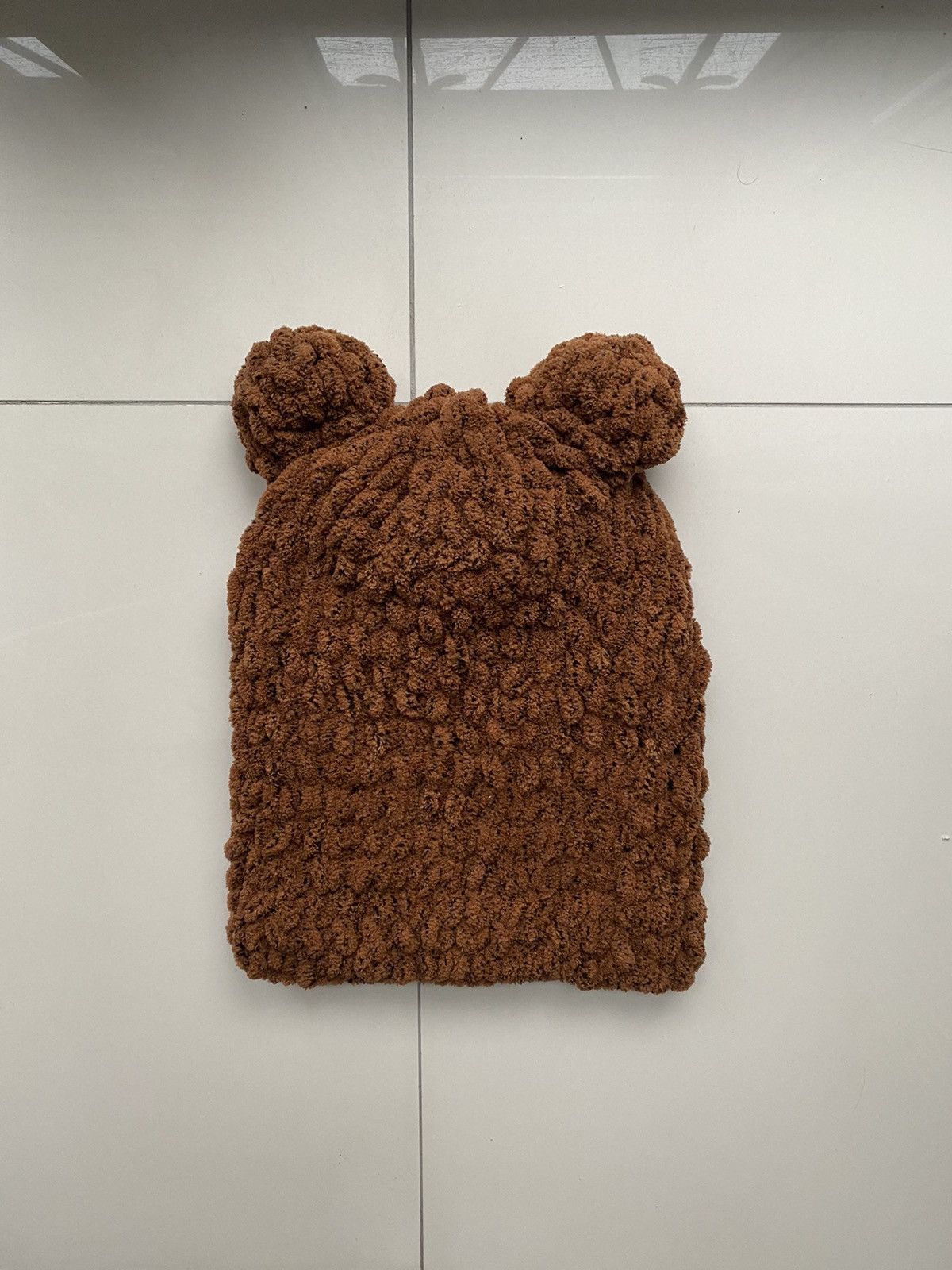 Handmade × Japanese Brand Handmade Knitted Balaclava Ski Mask Bunny Teddy Bear Style Size ONE SIZE - 3 Thumbnail