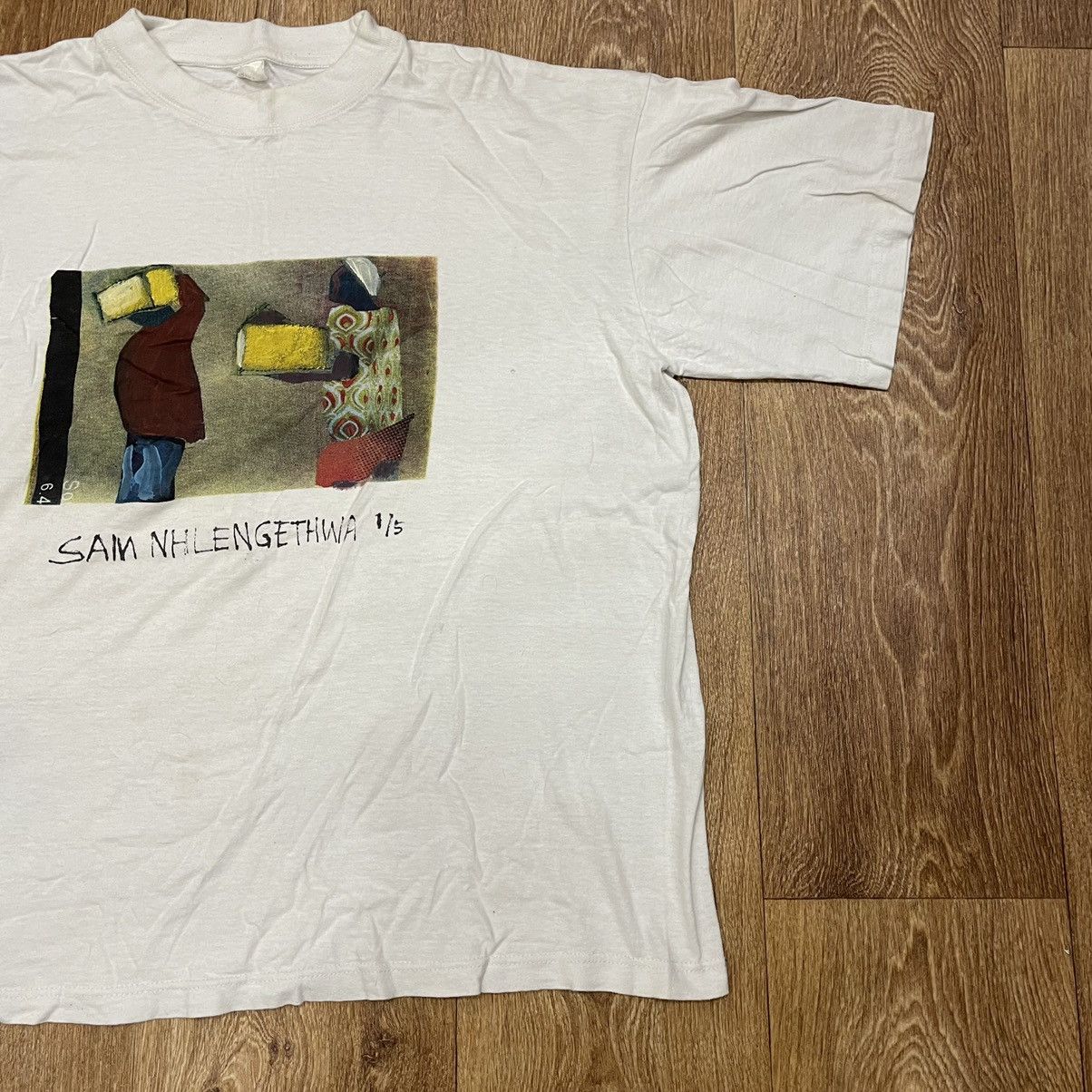 Vintage Vintage 90s Sun Faded Graphic Tee Art Print Grunge Slim XL Size US XL / EU 56 / 4 - 2 Thumbnail