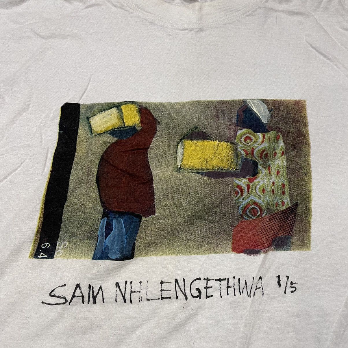 Vintage Vintage 90s Sun Faded Graphic Tee Art Print Grunge Slim XL Size US XL / EU 56 / 4 - 4 Thumbnail